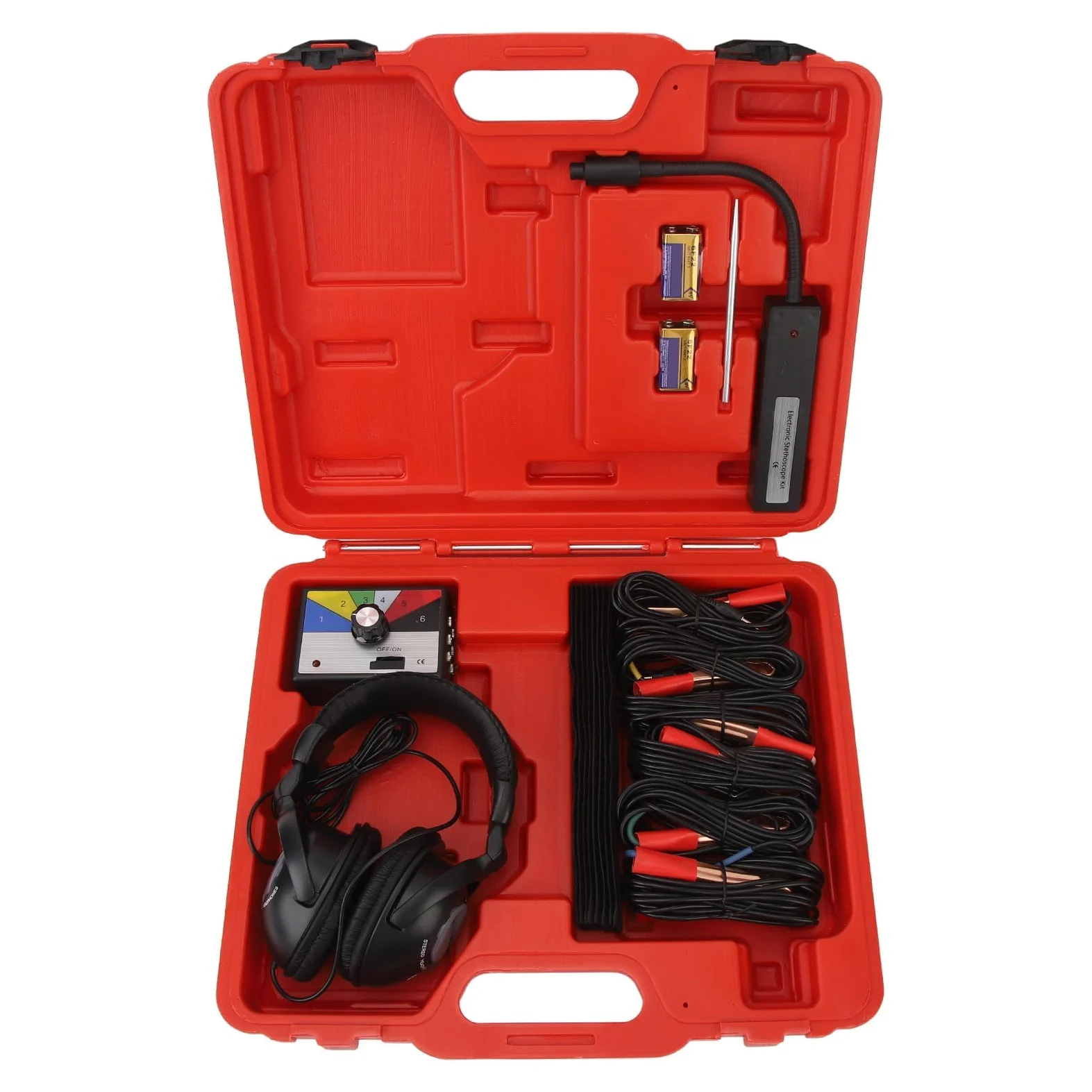 Kit de Herramientas de Diagnóstico Automático de Oído de Chasis, Kit de Estetoscopio Electrónico de 6 Canales de Alta Sensibilidad, Antiinterferencias, Diagnóstico Preciso de