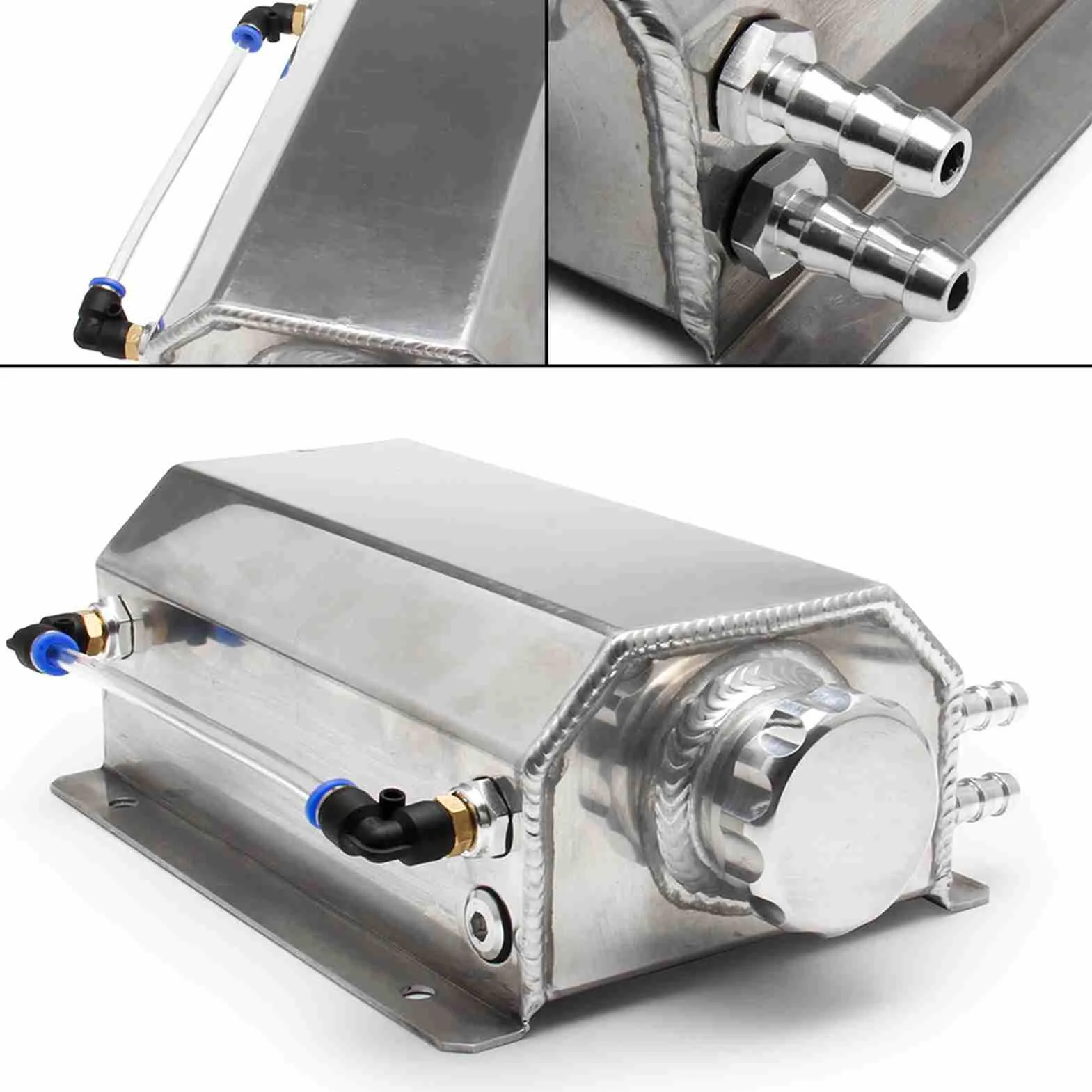 Contenedor de Captura de Aceite de Aluminio, Tanque de Desbordamiento de Refrigerante, Tanque Separador de Aceite Universal