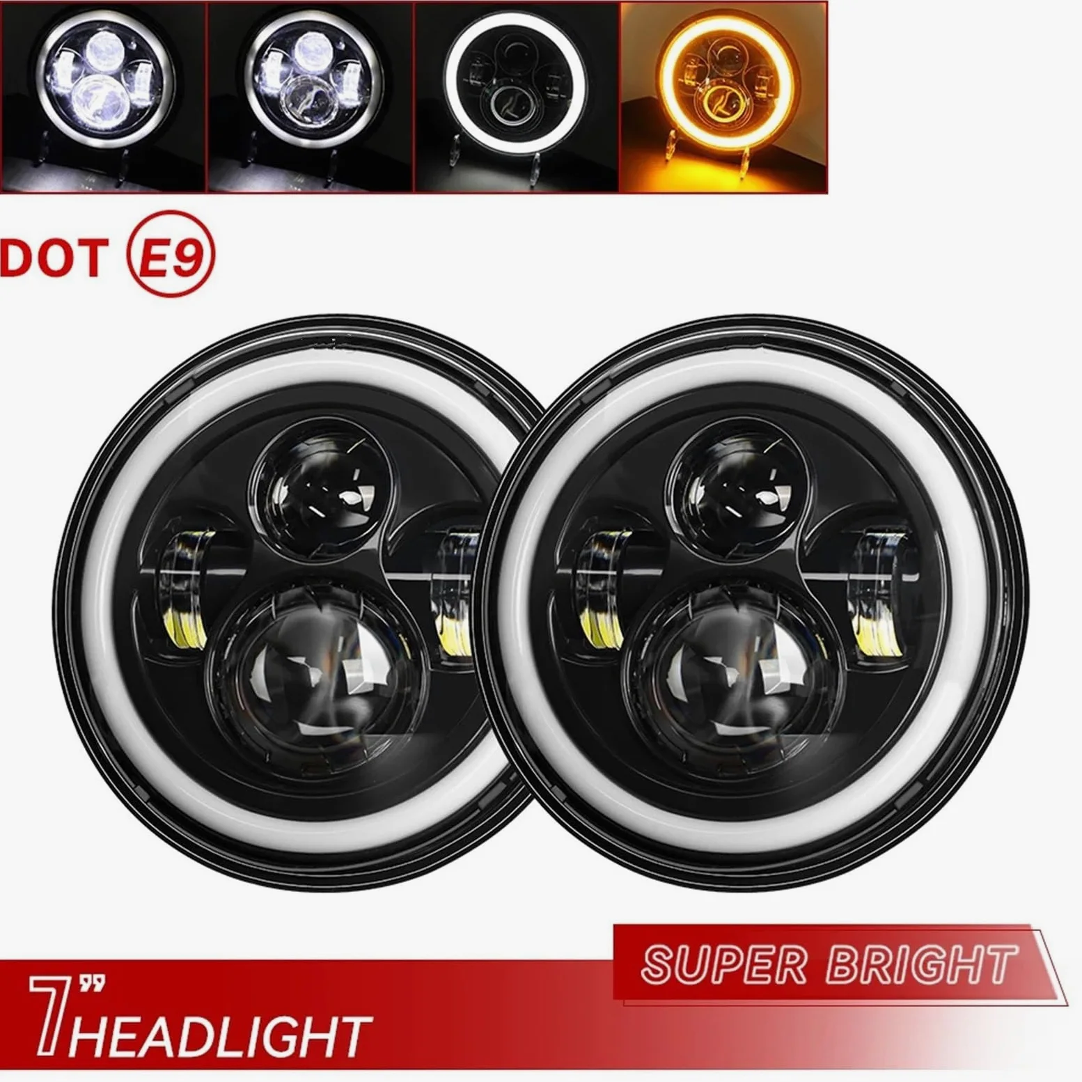 Bombilla LED Para Patrol Y60 Para Hummer H1 H2 Kit Luces LED Repuesto | Faro LED DRL De 7 Pulgadas