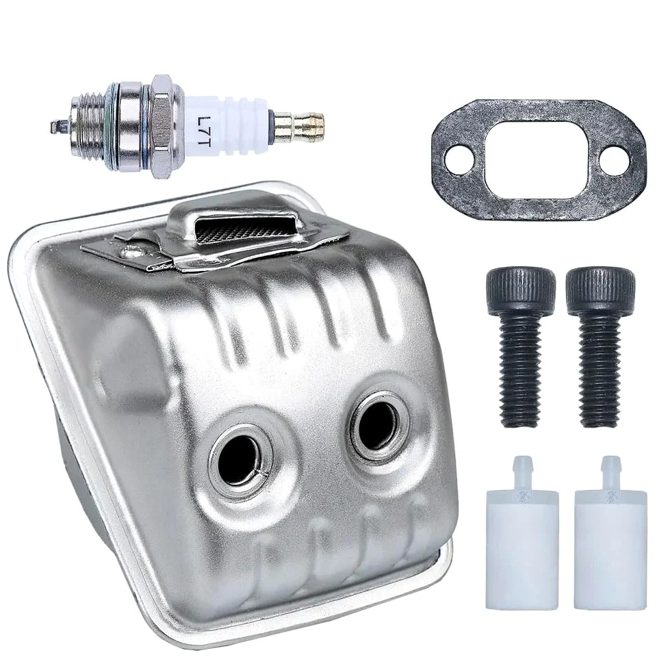 Kit de filtro de tornillo compatible con bujías de gasolina de motosierra 450, 445 y 445e W, repuestos OEM 544147702