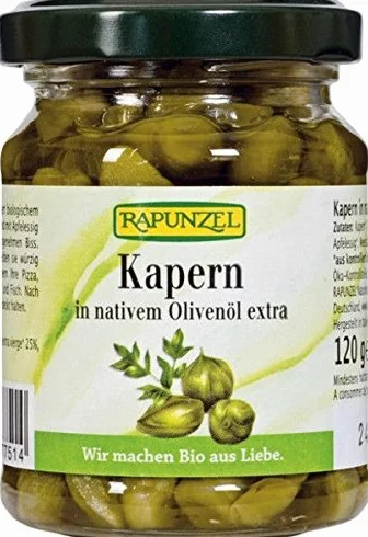 Rapunzel Alcaparras En Aceite Oliva Bio 120 Gr