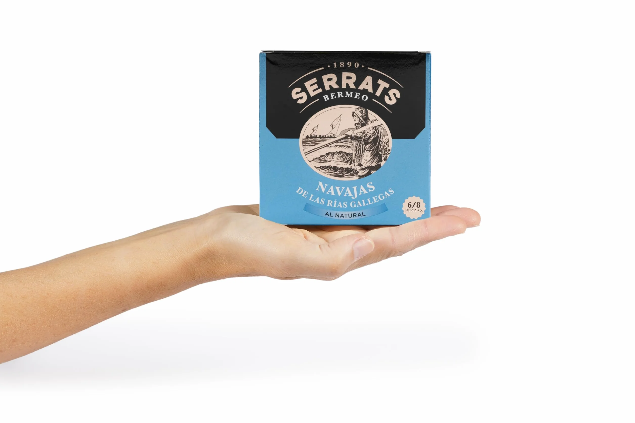 Conservas Serrats Navajas de las Rías Gallegas al natural 6-8 piezas