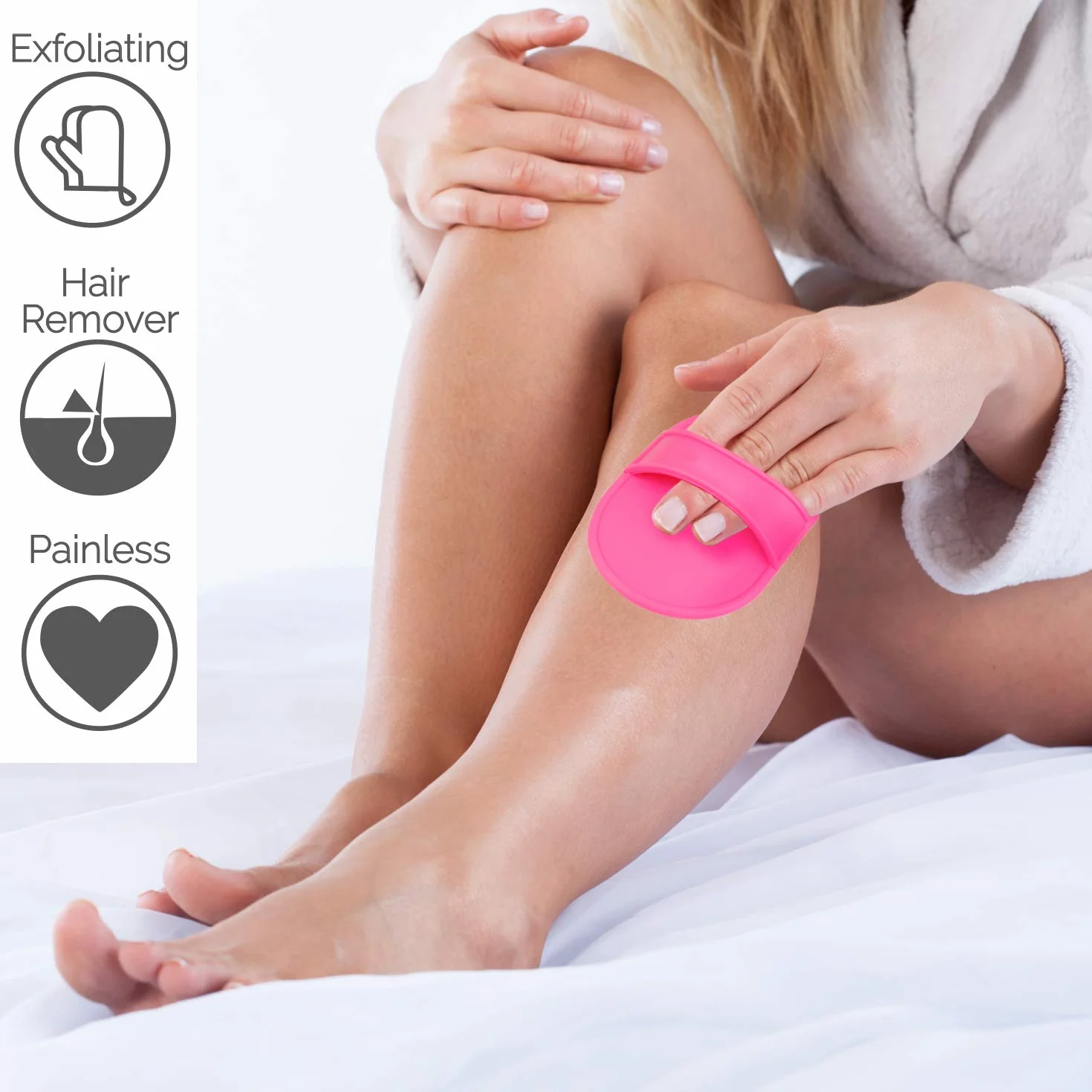 TRIXES Almohadillas Exfoliantes Grandes de Reemplazo para Depilación