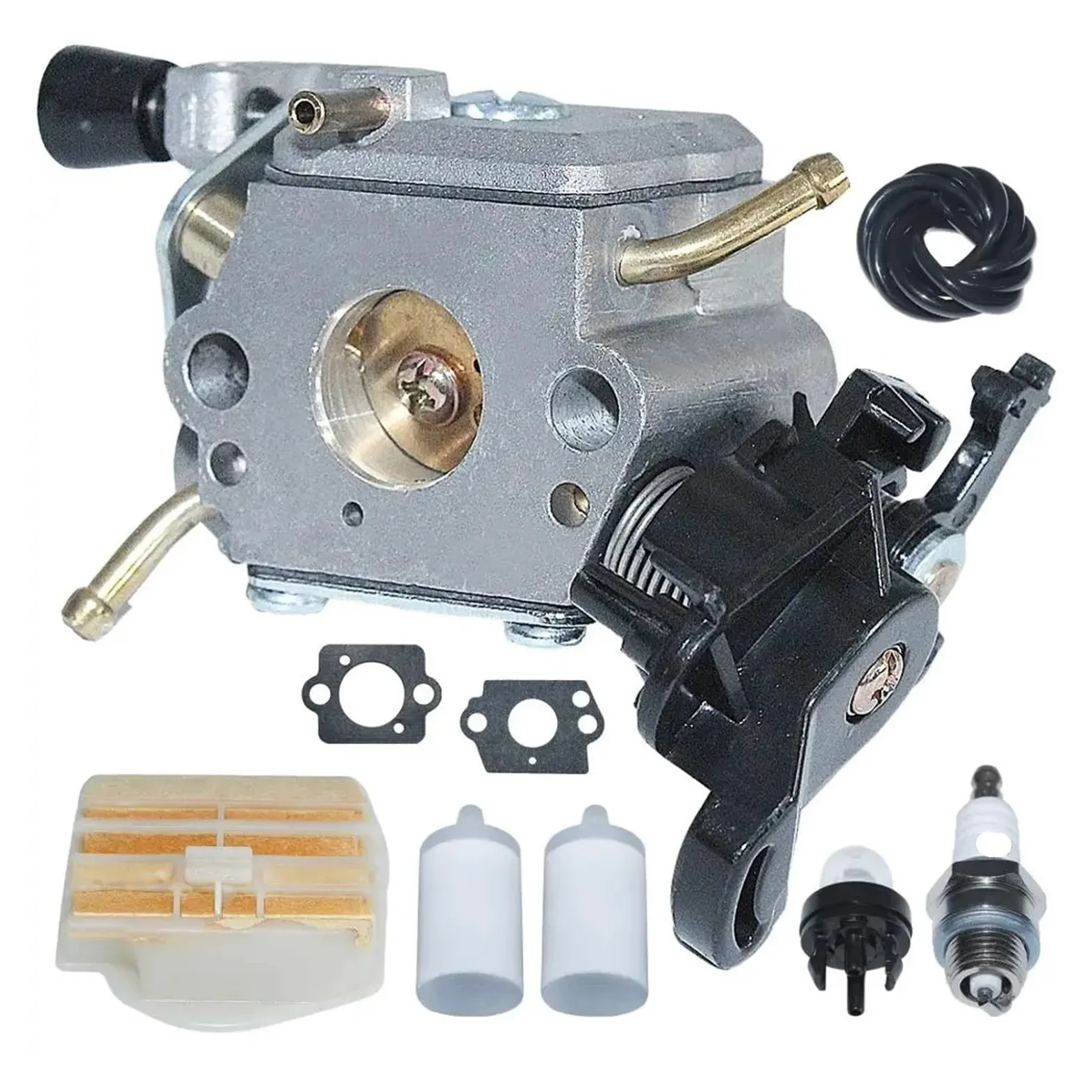 Carburador C1M-EL37B con Filtro de Aire, Kit de realimentación for Motosierra 445, 445E, 450, 450E, reemplazo 506 45 04-01