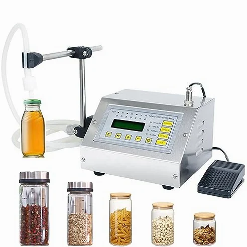 Llenadora eléctrica de líquidos con Pantalla LED y Bomba de diafragma para un llenado preciso y hermético de Botellas. Ideal para jugos, perfumes y Alcohol.