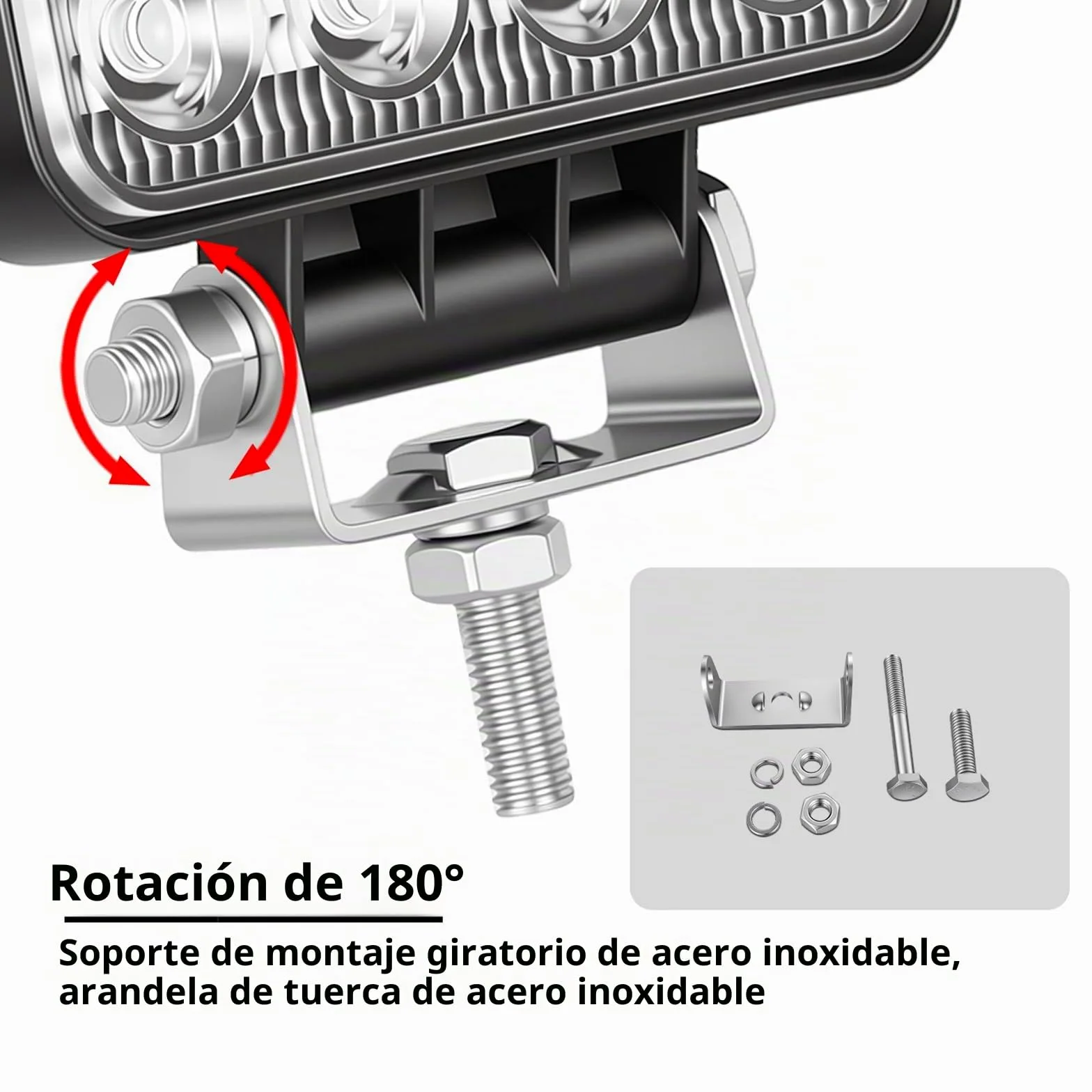 Willpower 2pcs Focos LED Tractor 48W Faro Trabajo Led 10cm Faros de Trabajo Luz Antiniebla Impermeable IP67 Inundación para Camiones Coche Off Road Todo Terreno Pickup ATV SUV Barco 12V 24V