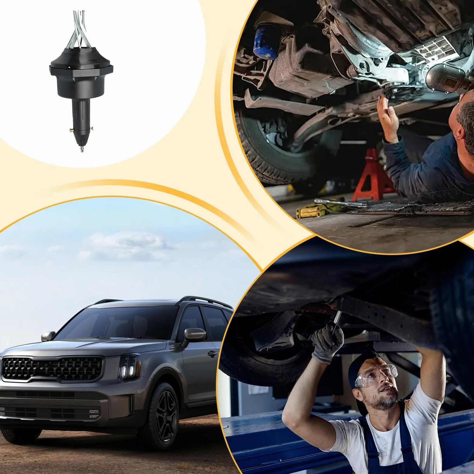Extensor De Fuelle De Homocinética Ayuda Para Instalar Y Remover Jaula De | Herramienta De Montaje Neumática Para Remolque Autocaravana Automóvil Sedán Pickup