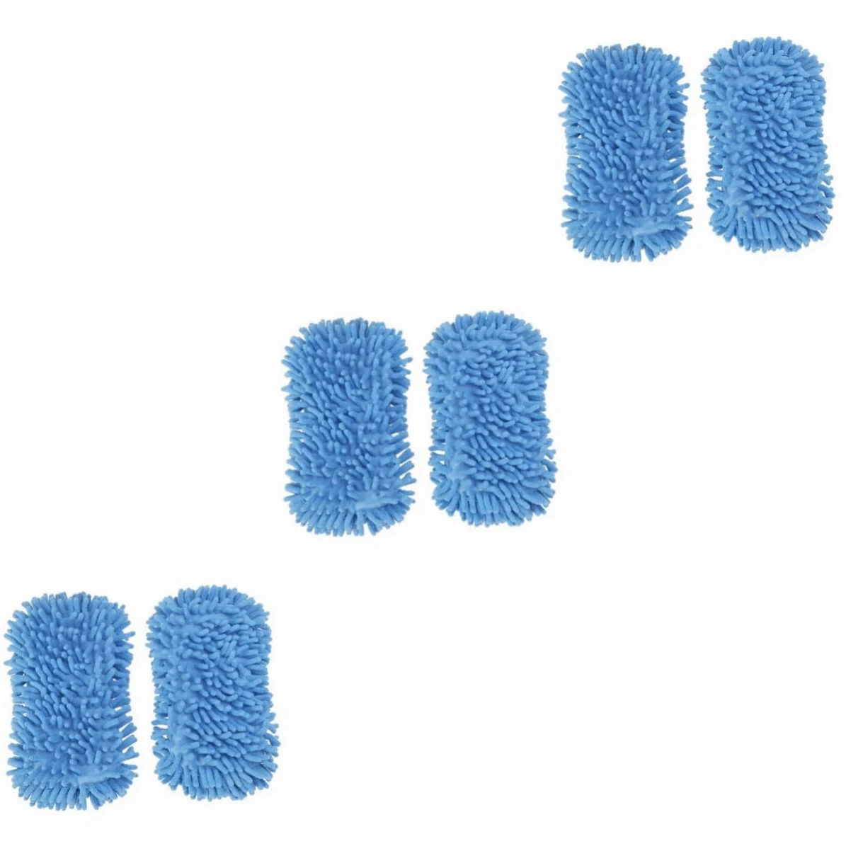 Hemobllo 6 Piezas Guantes de Microfibra Ultrafinos para Lavado de Coche Alta Absorción y para Limpieza Eficaz de Carrocería Cristales y Tapicería Color Azul