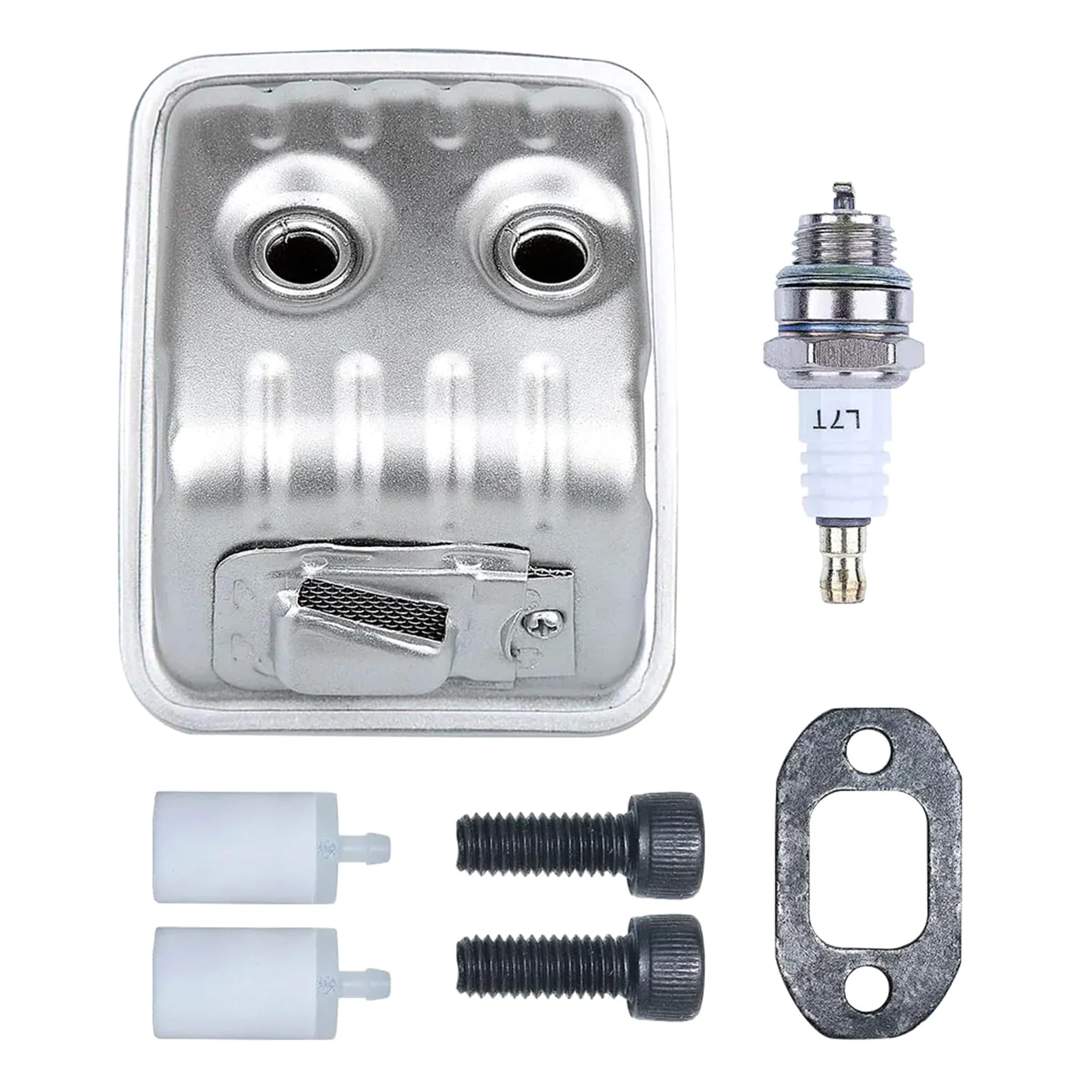 Kit de Filtro de Combustible de Tornillo silenciador Apto for H-usqvarn 450 445 445e W bujía repuestos de Motosierra de Gasolina 544147702