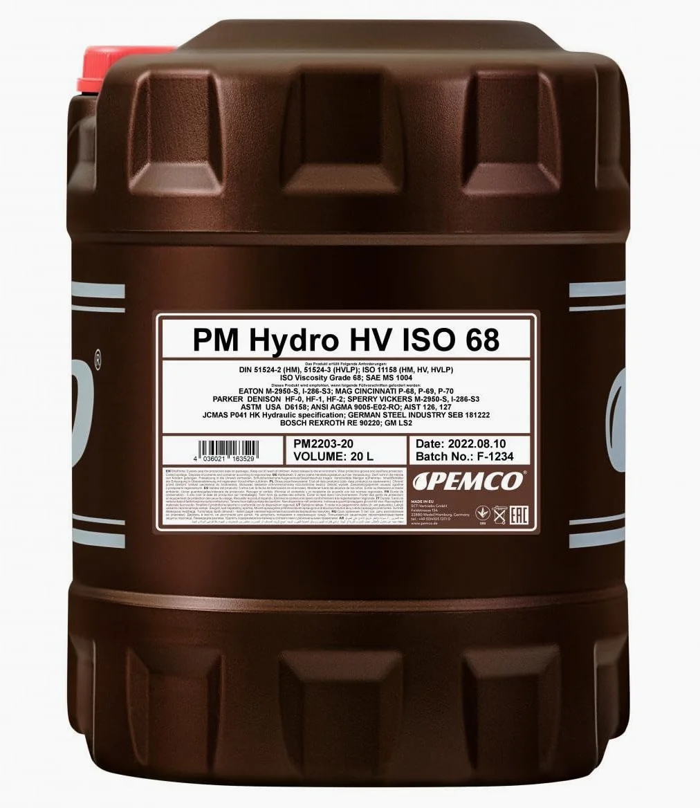 1 X 20L Pemco Hydro Hv Iso 68 / Aceite Hidráulico Hv HF-2