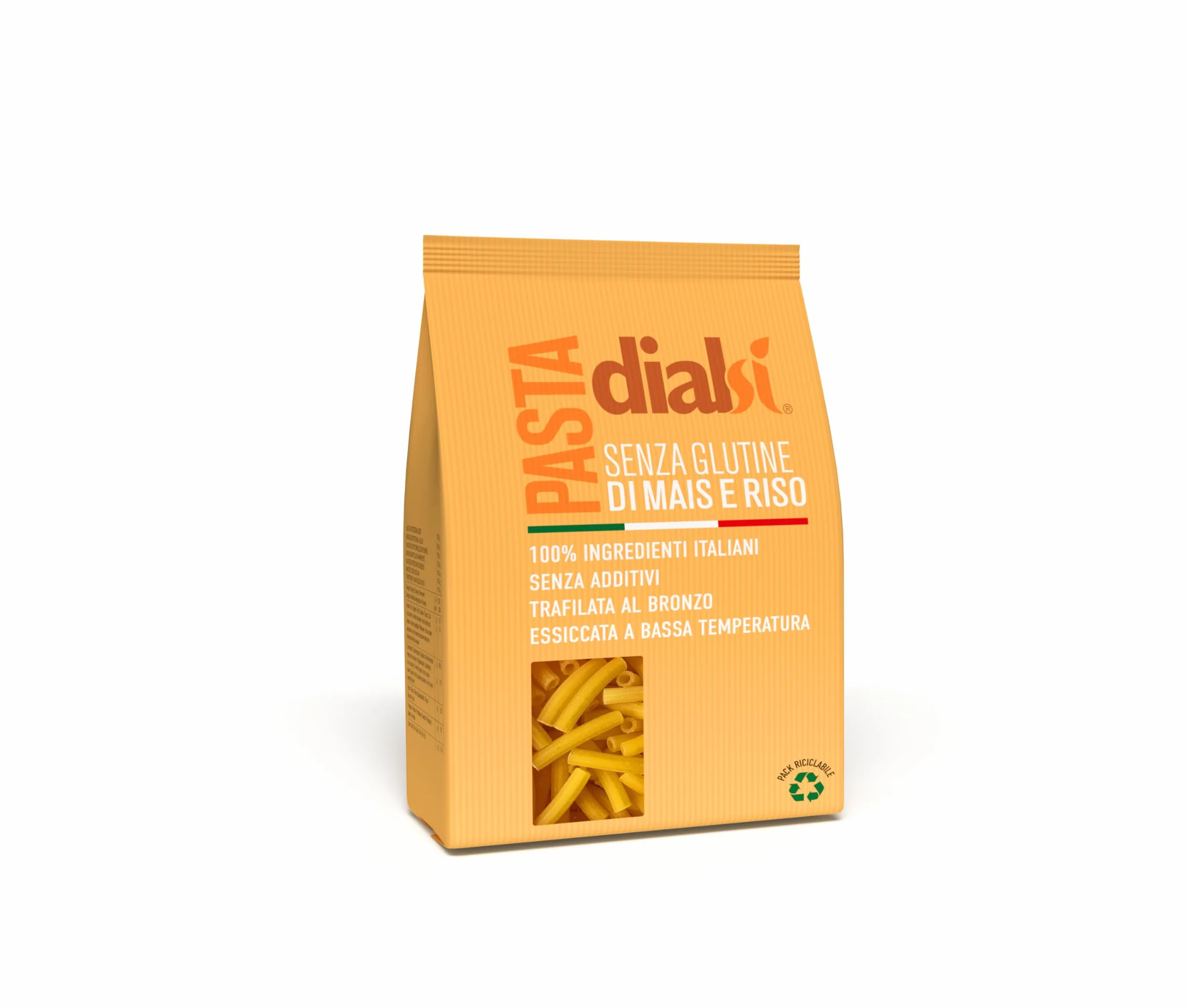 Dialsì Sedanini Pasta sin gluten de maíz y arroz, 400 gramos