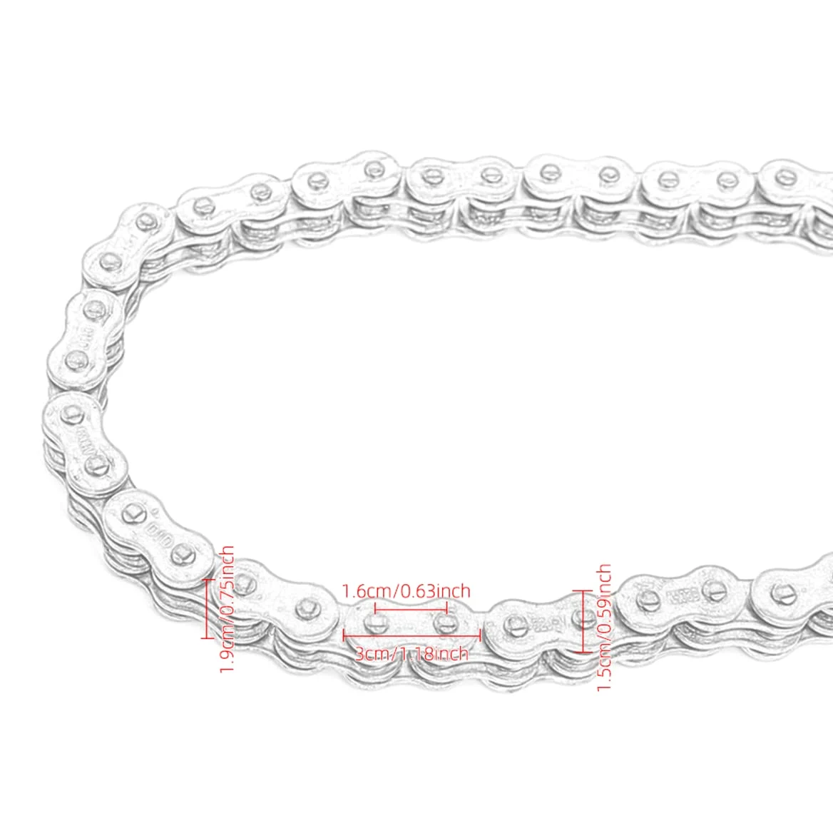 Cadena de motocicleta cadena de sello de aceite DID O Ring 520 525 530 cadenas 120 enlaces para ATV Quad MX Enduro Motard, cadena de conducción de carreras (525HV-120L)