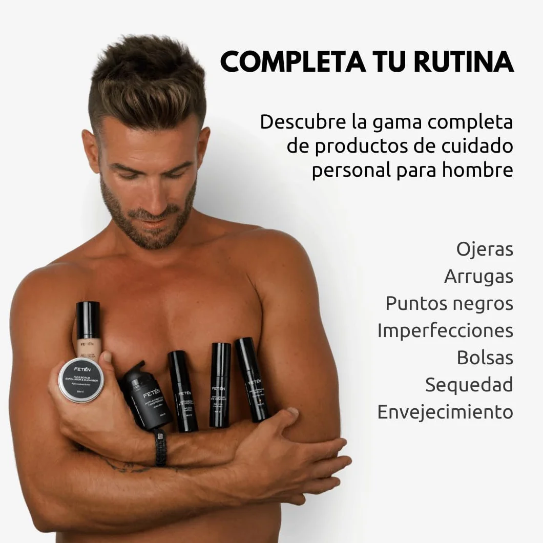 FETEN Champú Anticaída y Acondicionador para Hombre 400ml, Tratamiento Anticaida y Anti Caspa