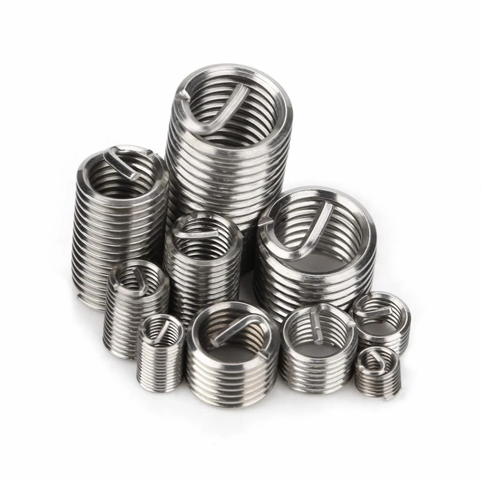 WANGCL 150 UNIDS Insertos Roscados Kit Helicoil Kits de Reparación de Rosca Inoxidable M3 M4 M5 M6 M8 Tipo Helicoil