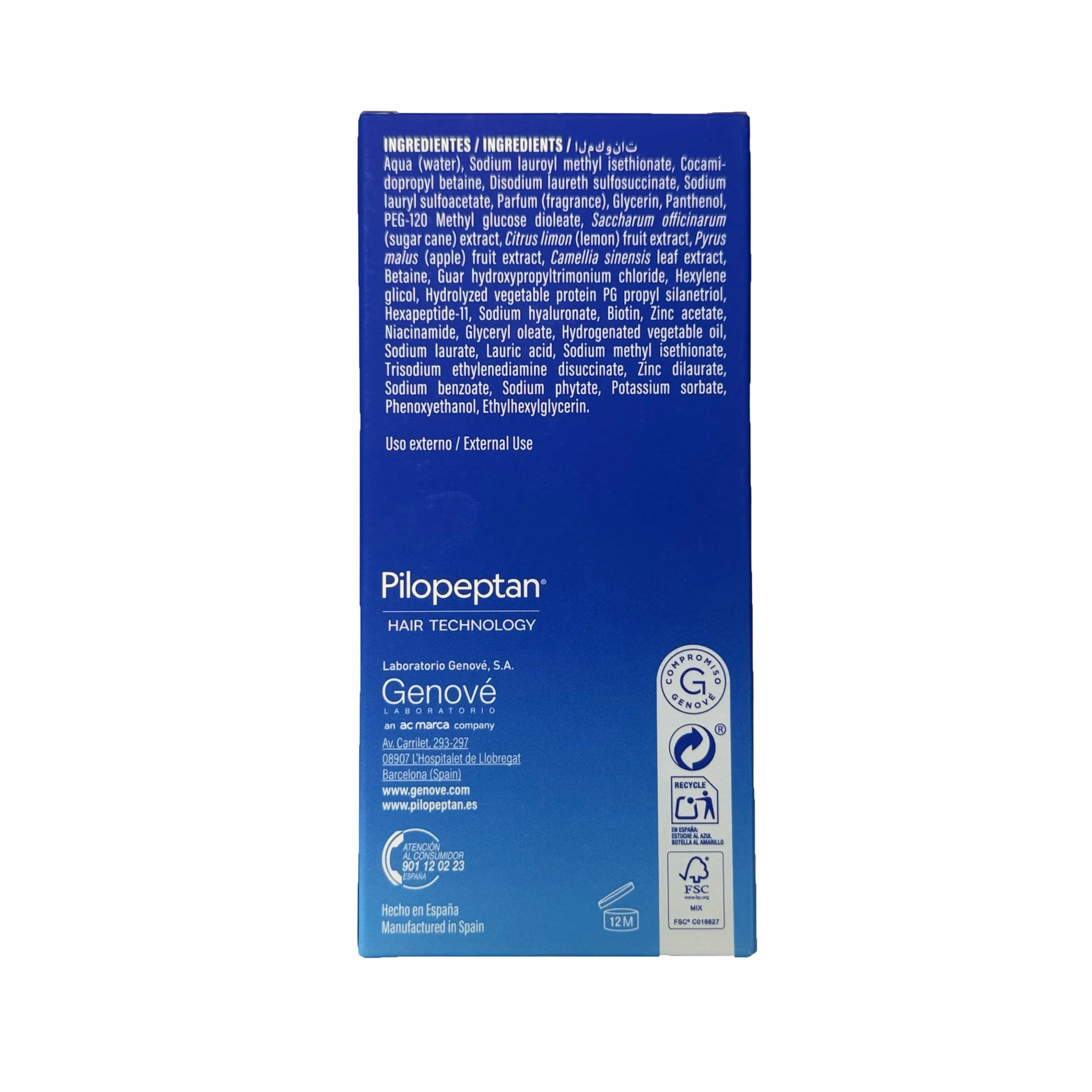 Pilopeptan Champú Anticada Anticaída Capilar 250 ml