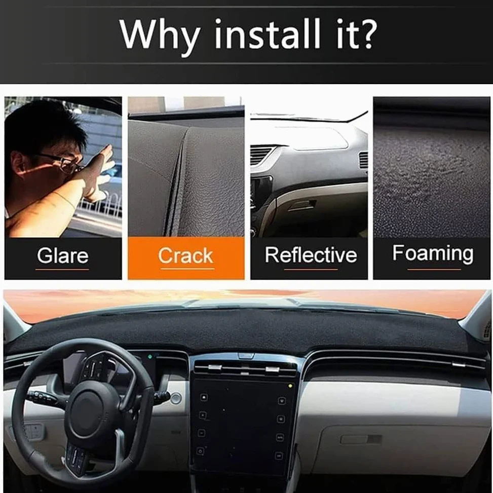 Alfombrilla Protectora para Salpicadero De Coche para Suzuki Swift 2018 2019 2020(LHD),Alfombrilla Anti-UV para Salpicadero Protector Antideslizante,Interiores para Consola Central