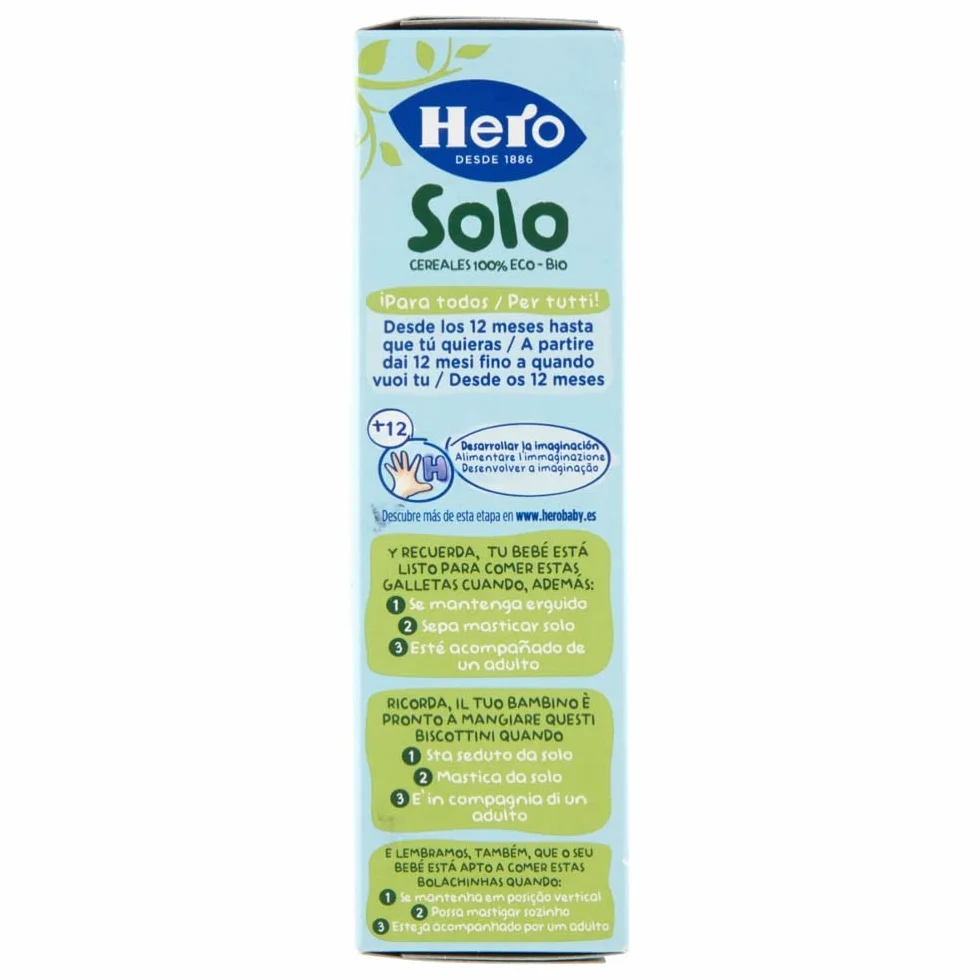 Hero Solo Galletas de Animales Infantiles Ecológicas Pack 5x100 g