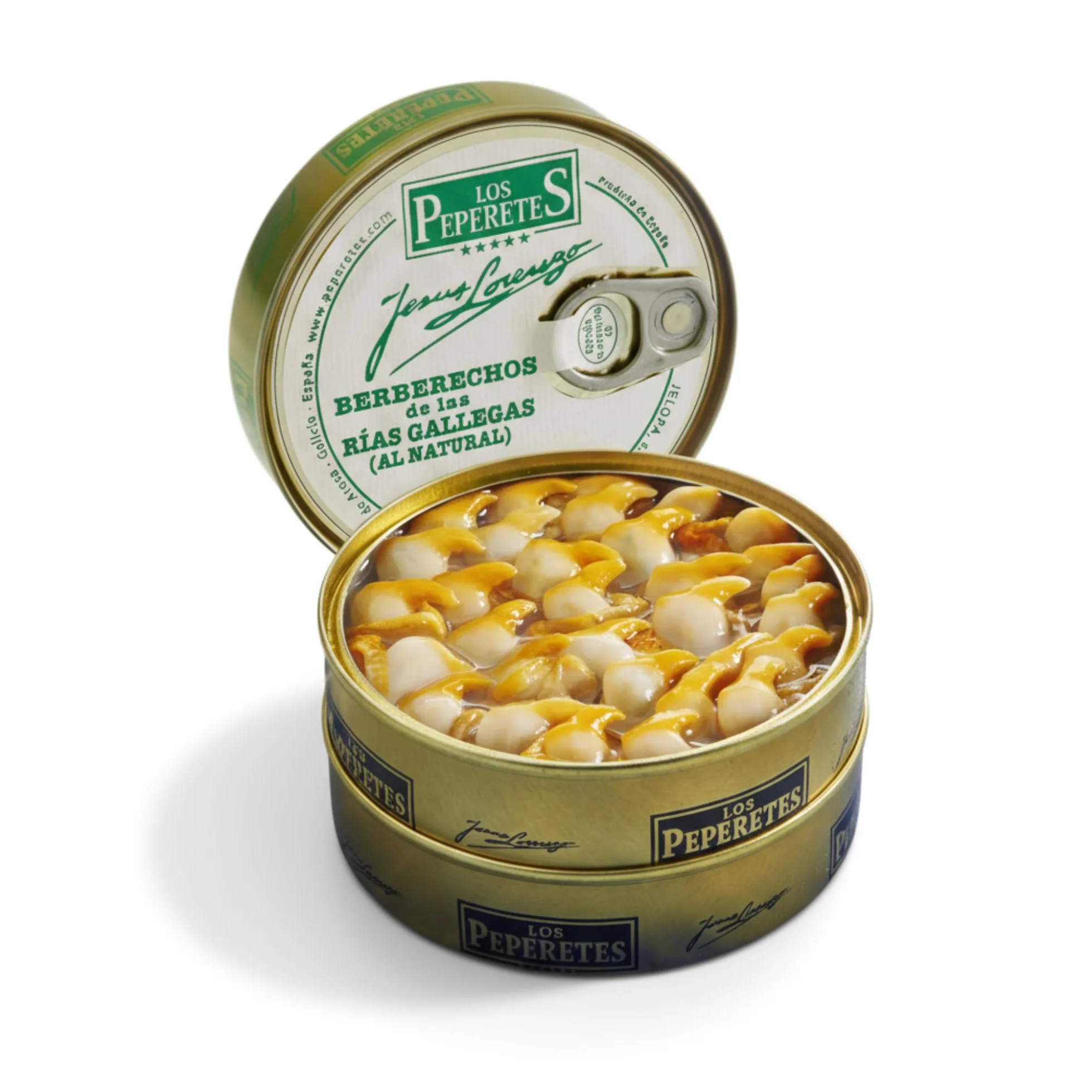 PEPERETES Berberechos al Natural Rías Gallegas 60-70 Piezas 120 Gr Conservas Artesanal Gourmet Premium