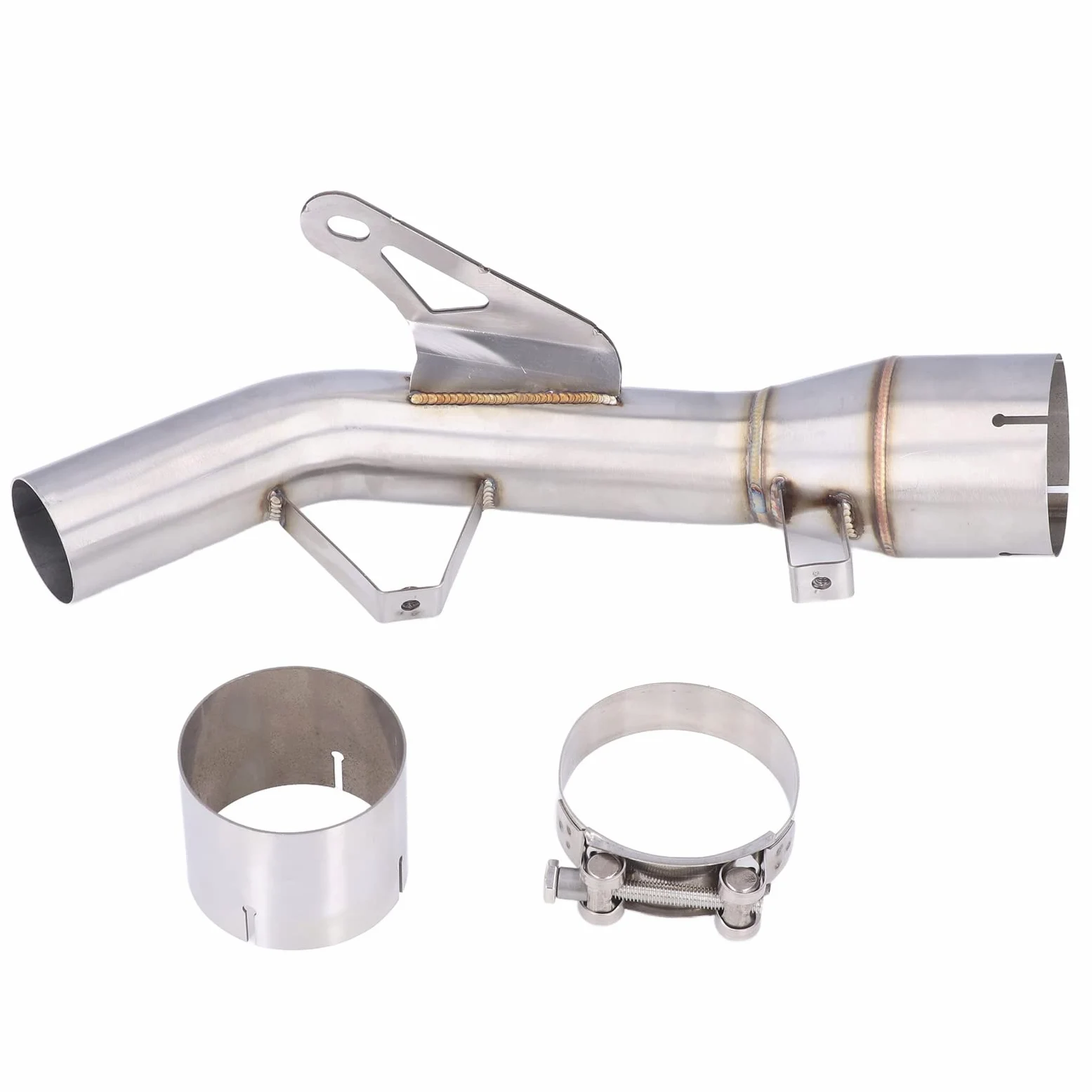 Tbest Tubo de Enlace Medio Delantero de Escape, Tubo Medio de Escape de Motocicleta, Tubo de Enlace Medio de Acero Inoxidable 304 Resistente Al Calor de Repuesto para Z900 2017-2021