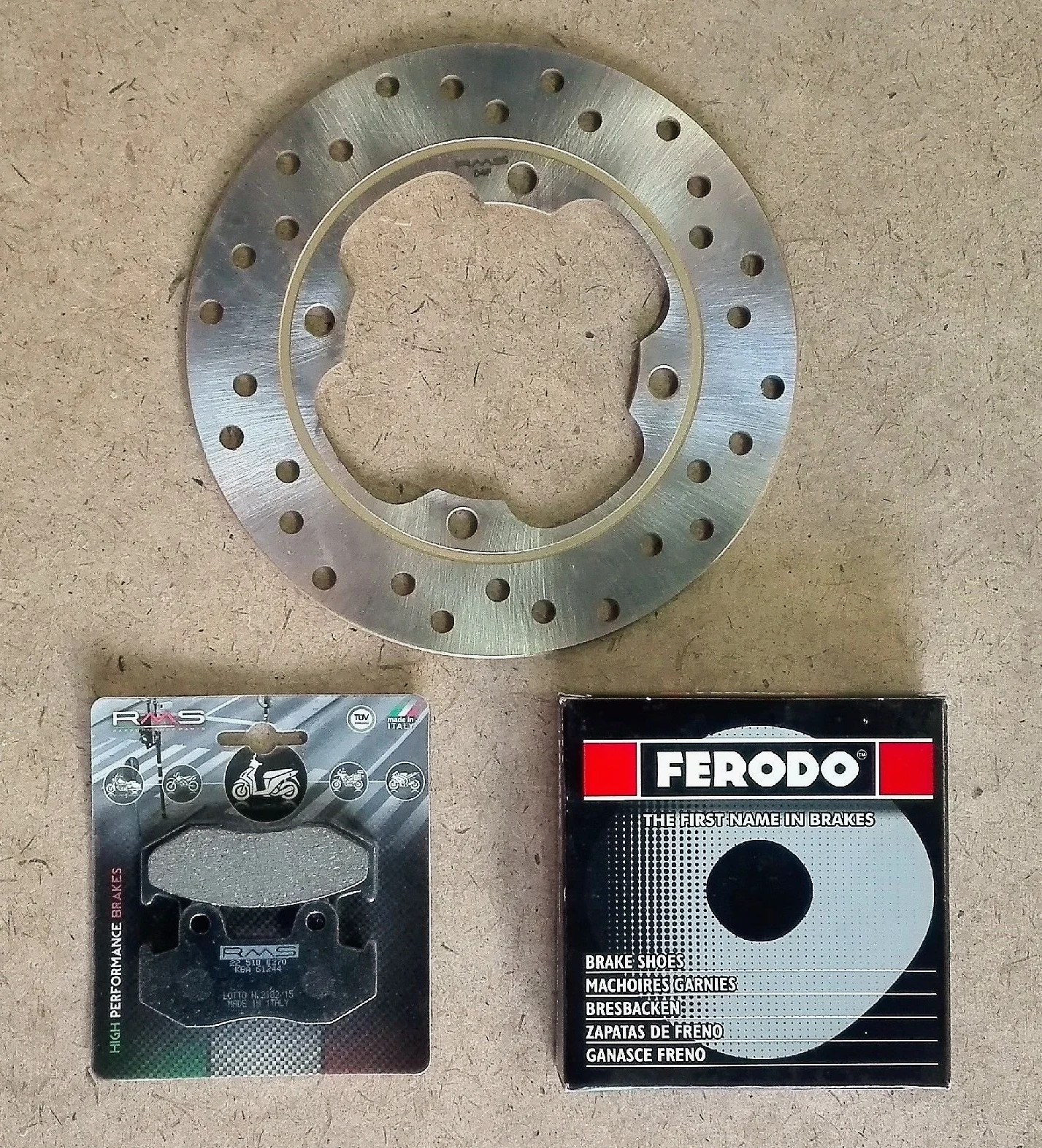 Juego de frenos para Honda SH 125, 2001/2008, disco de freno delantero RMS 225162200 + mordazas Ferodo FSB963