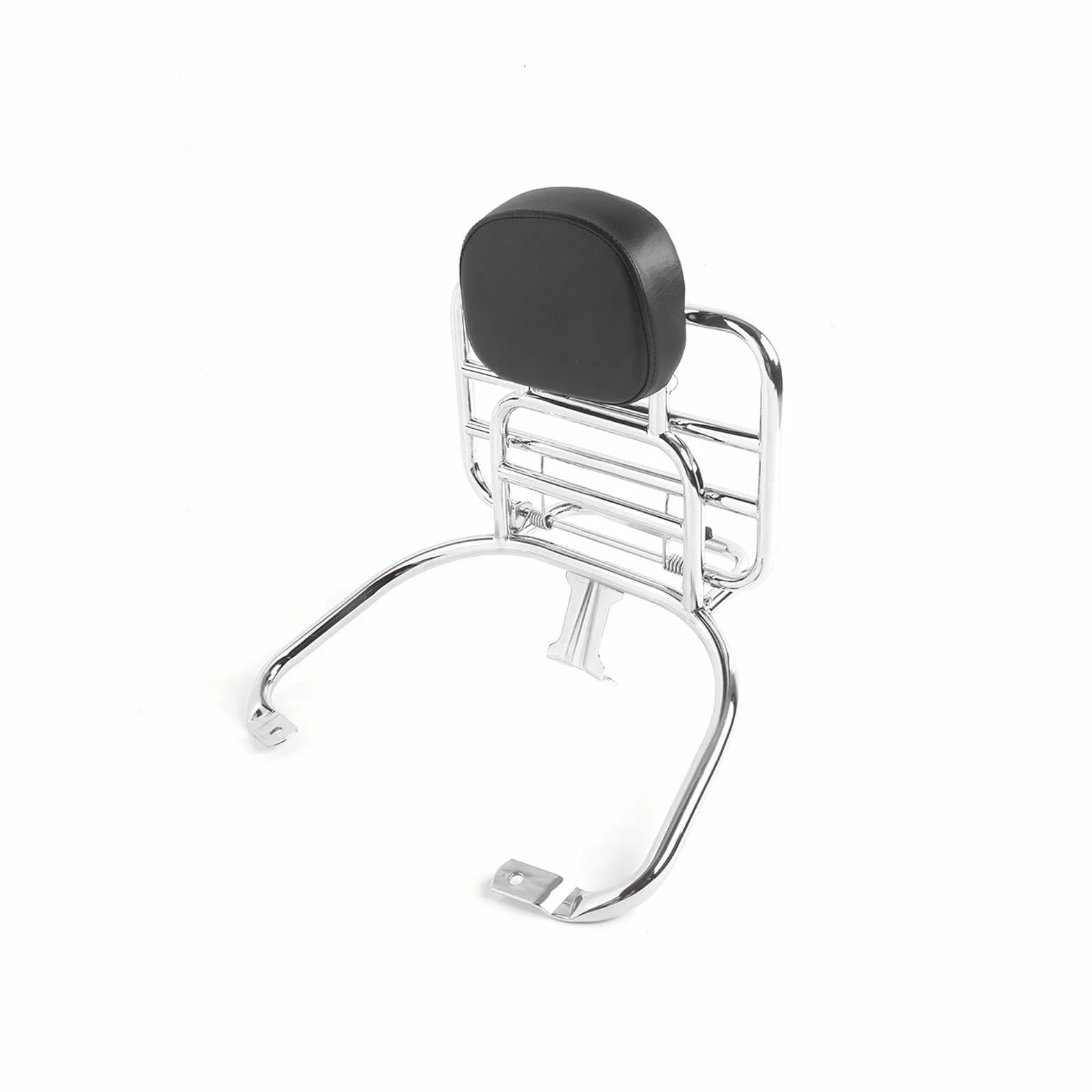 Generic Portaequipajes Trasero para Motocicleta Duradero con Respaldo para Sprint Primavera 150, Placa Cromada de Aleación de Acero, Fácil de Instalar