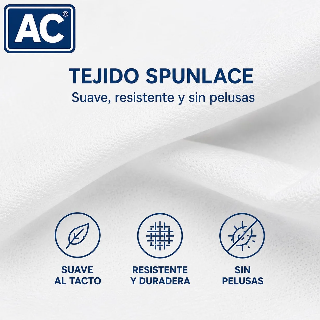 Toalla Desechable Spunlace 40x80 cm 100 unidades Blanco Suave Absorbente
