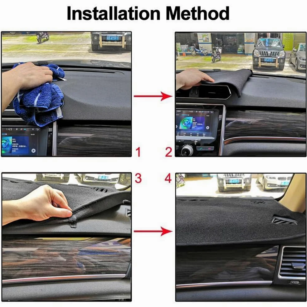 OGRAFF Almohadilla Protectora para Salpicadero,para Kia Picanto X-Line/Morning 2018 (LHD),Protector de Panel de Instrumentos Alfombrilla Antideslizante