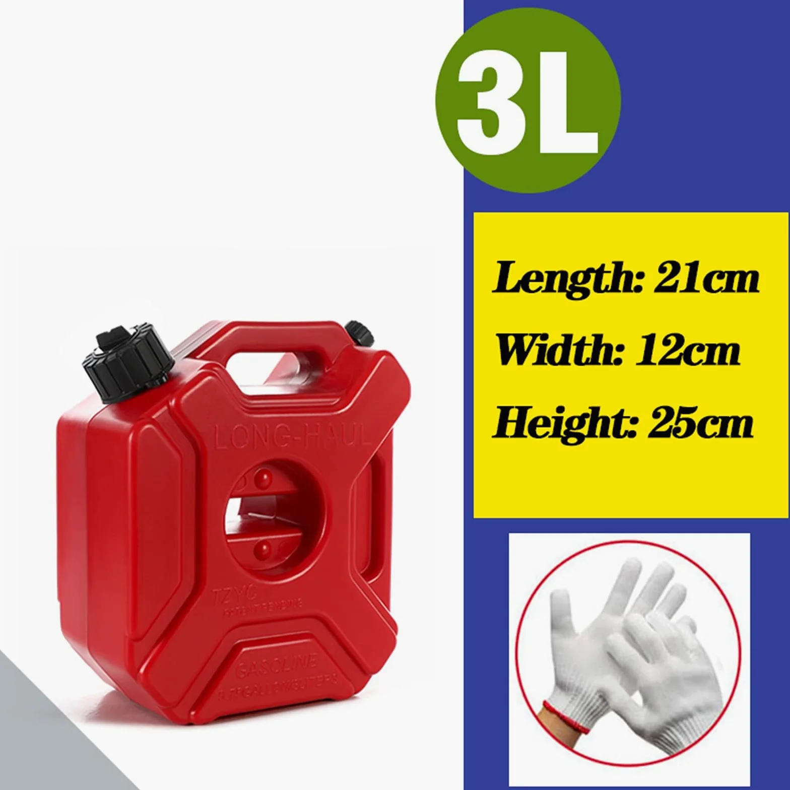 CGF- Recipientes para Gasolina Bidón de 3L, 5L con Pico vertedor Flexible - Ideal para Almacenamiento de Combustible Diesel y Aceite con certificación de aprobación de la Onu, Rojo
