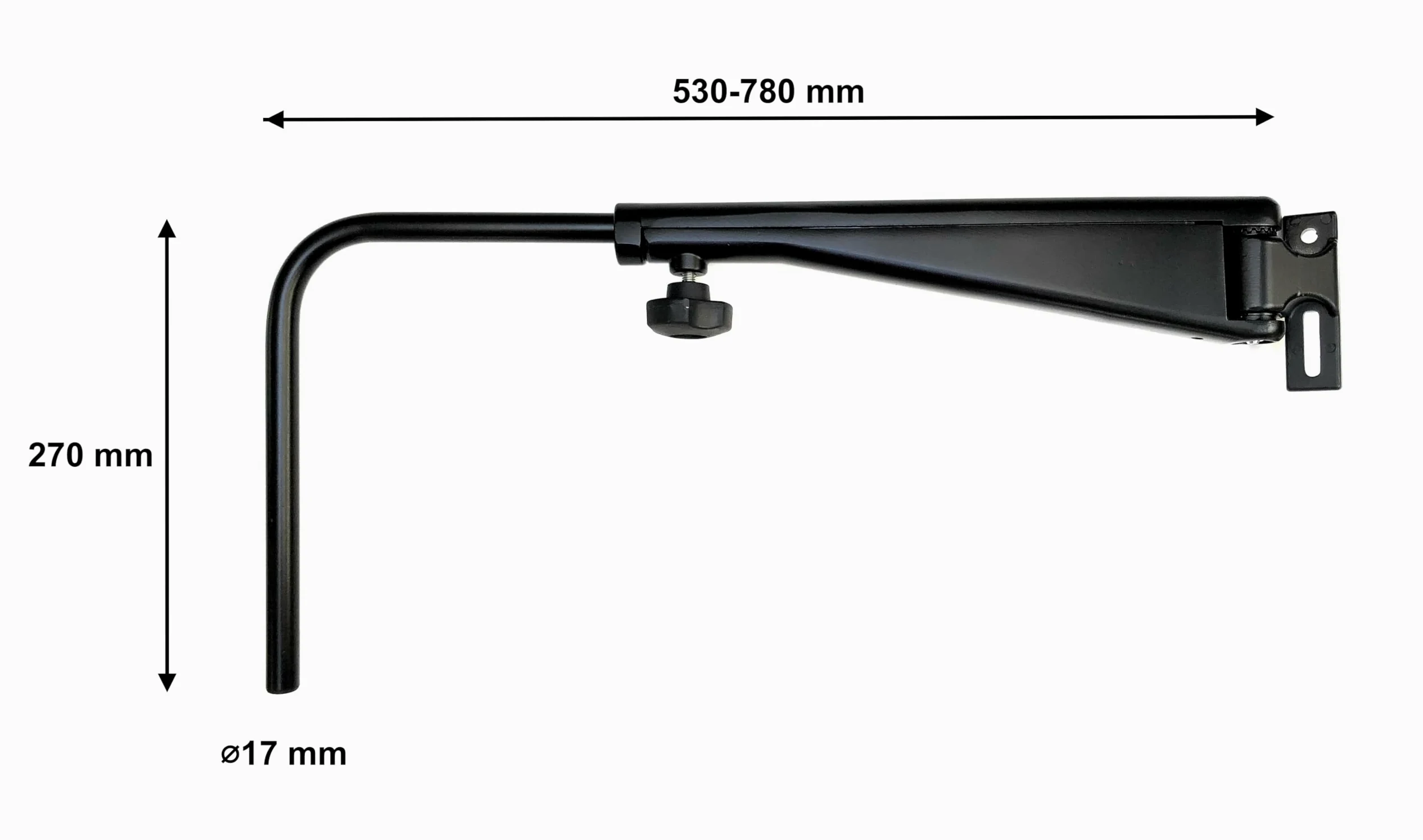 Soporte de Espejo Derecho Massey Ferguson 5410–7499 Brazo Ajustable 530–780 mm OE 4285291M91