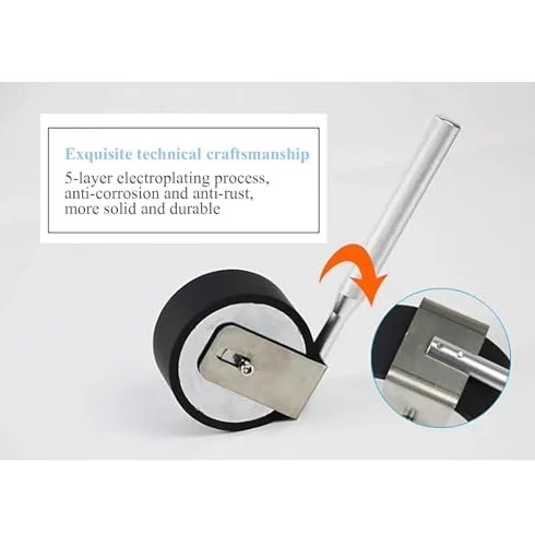 Rodillo manual, herramienta de prueba adhesiva estándar, rueda de presión para pruebas de adherencia de cinta, cinta de sellado y película protectora