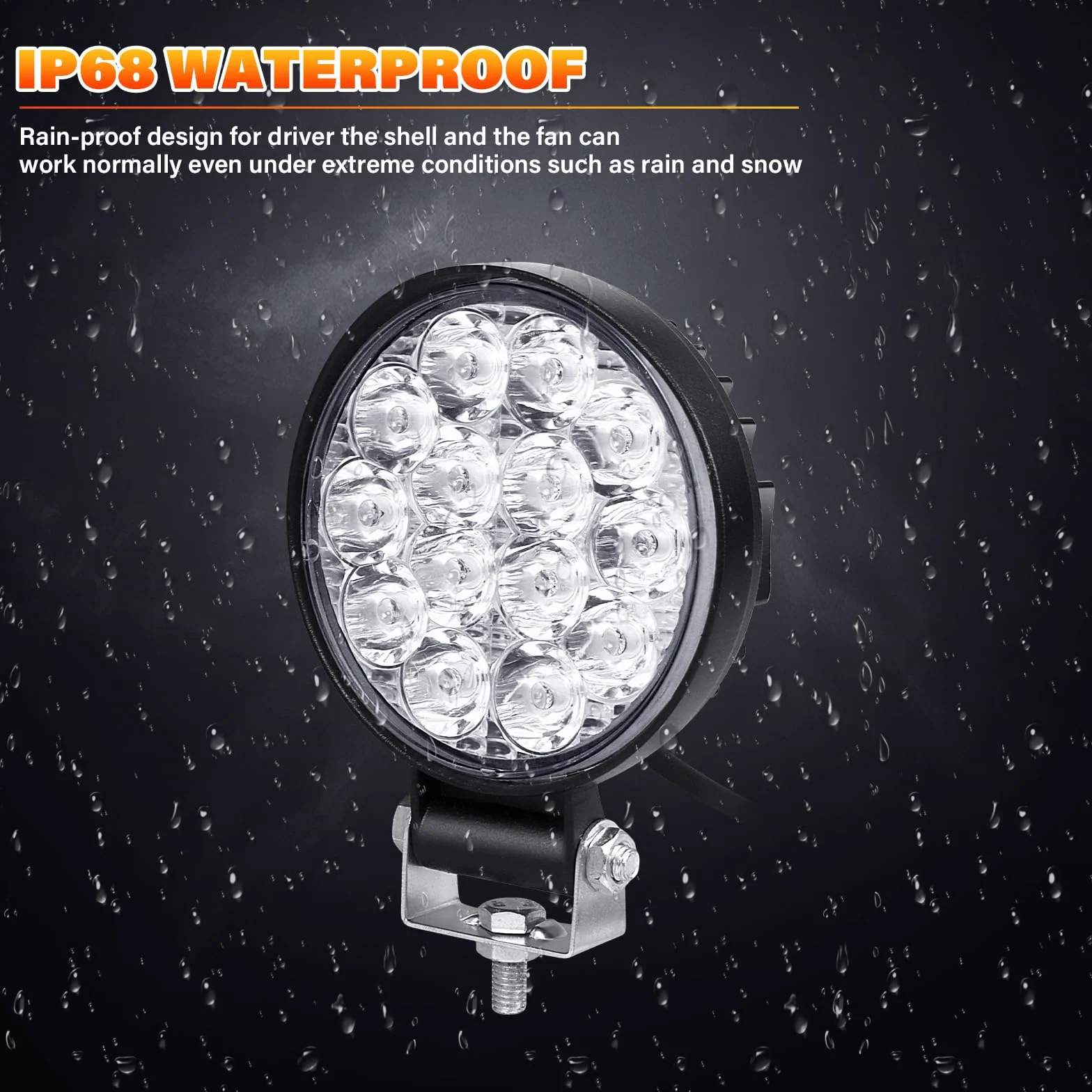 RIGIDON 10 focos de trabajo LED, 3,2 pulgadas, 42 W, mini faros de profundidad, Spot luces de trabajo LED 12 V 24 V 6000 K focos antiniebla para Off Road Offroad Offroad Coche Tractor Camión SUV ATV