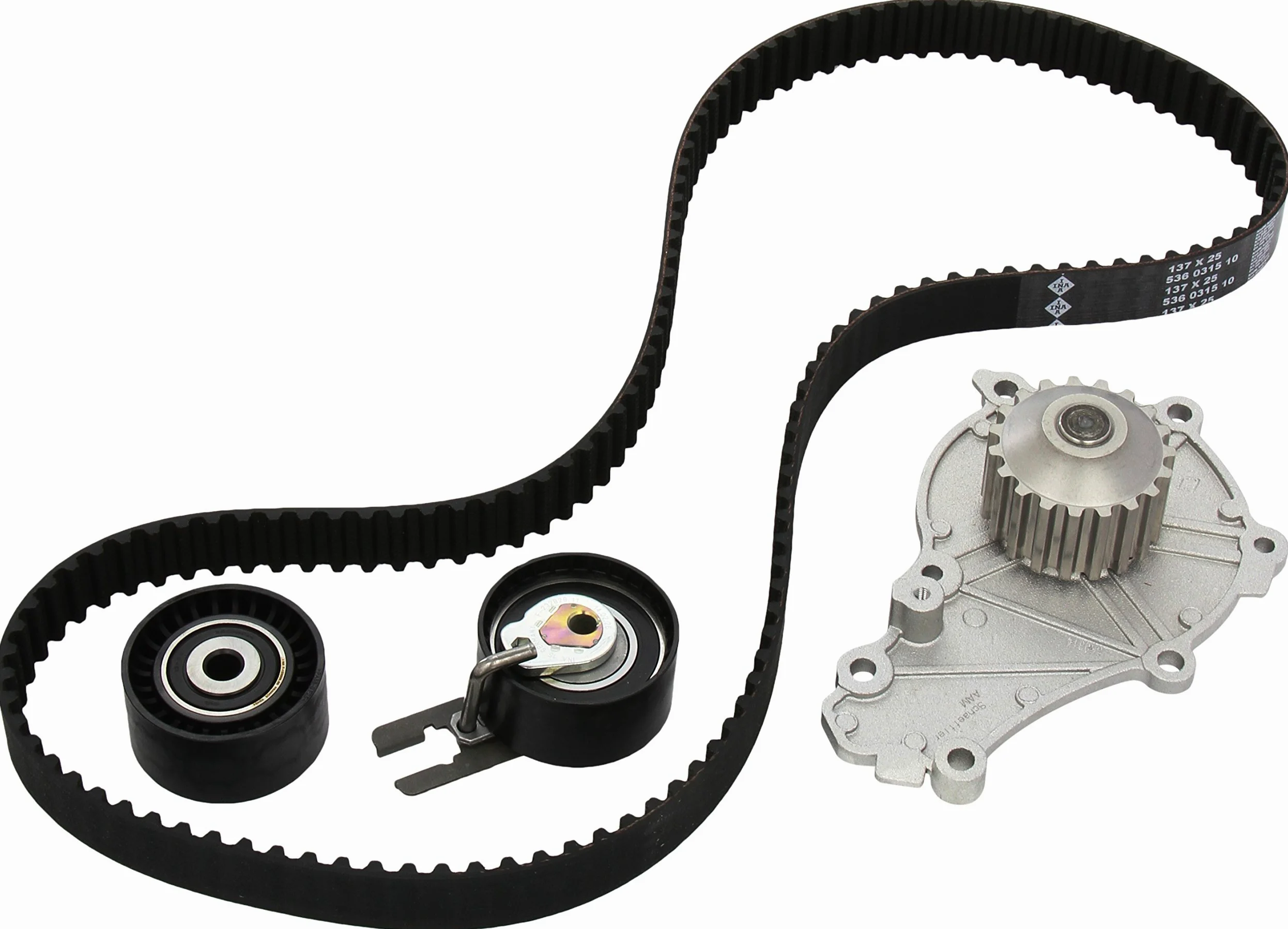 INA 530 0375 30 Bomba de agua + kit de correa de distribución Número de dientes: 19 29 mm Compatible con FORD Fiesta Mk6 Hatchback CB1, CCN, JA8, JR8 Focus Mk2 Familiar DA, FFS, DS, CITROËN C3 II SC | Compatibilidad con Peugeot 206 2 volúmenes/cola inclin