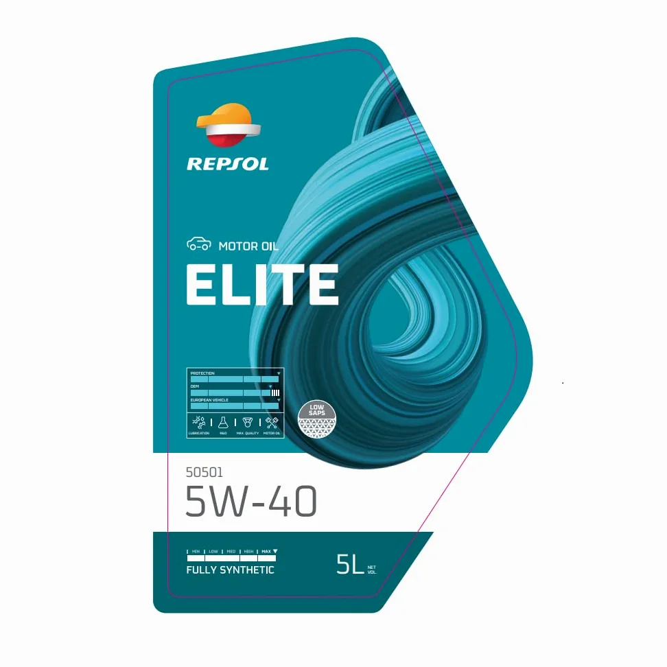 REPSOL aceite lubricante sintético para coche ELITE 50501 5W-40 5L