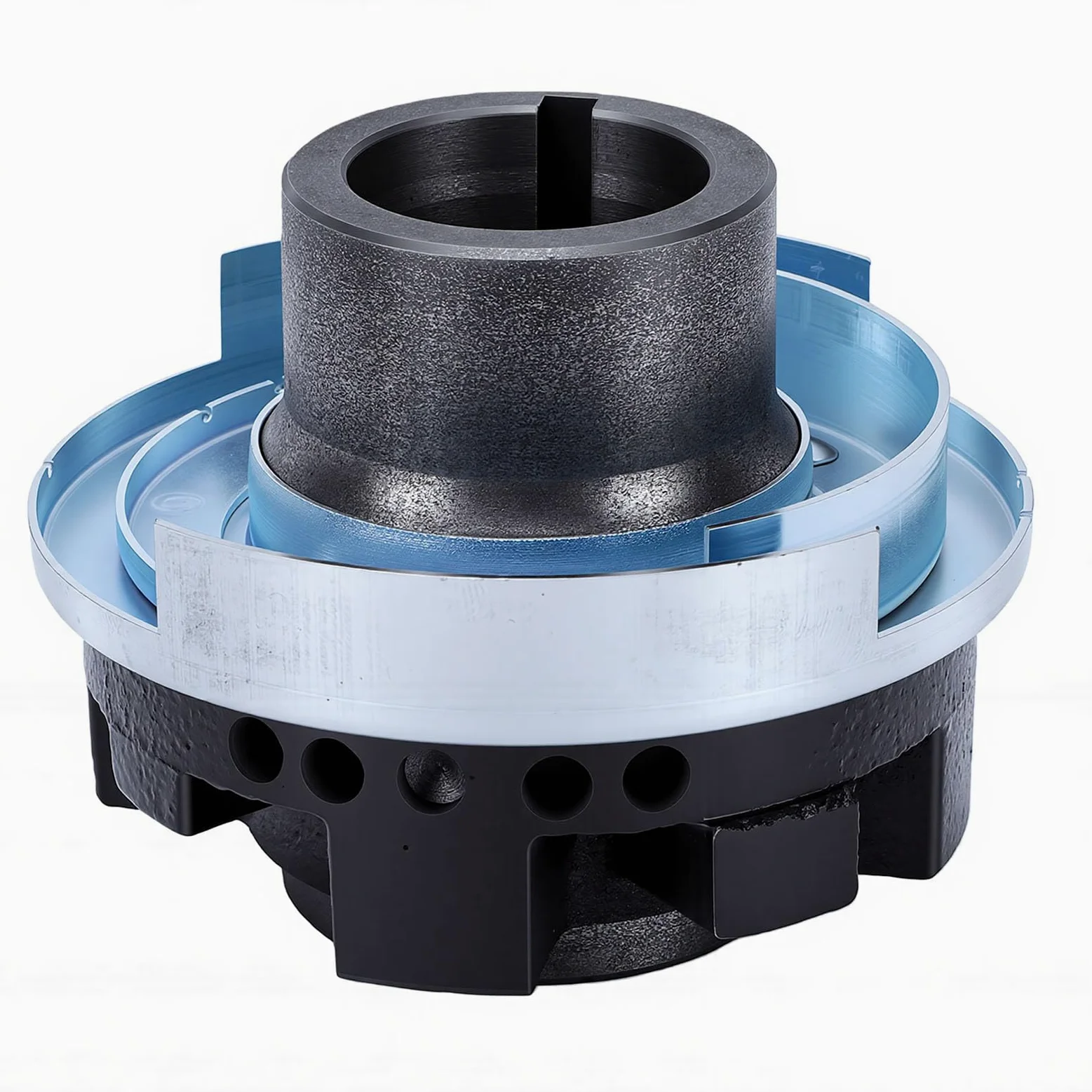 SIXRUN Buje del CigüeñAl del Equilibrador Armónico del Motor, Acero Al Carbono con Silicona, Buje de Polea de Repuesto OEM, Apto para Reparación y Reemplazo de Motores B2300 1994