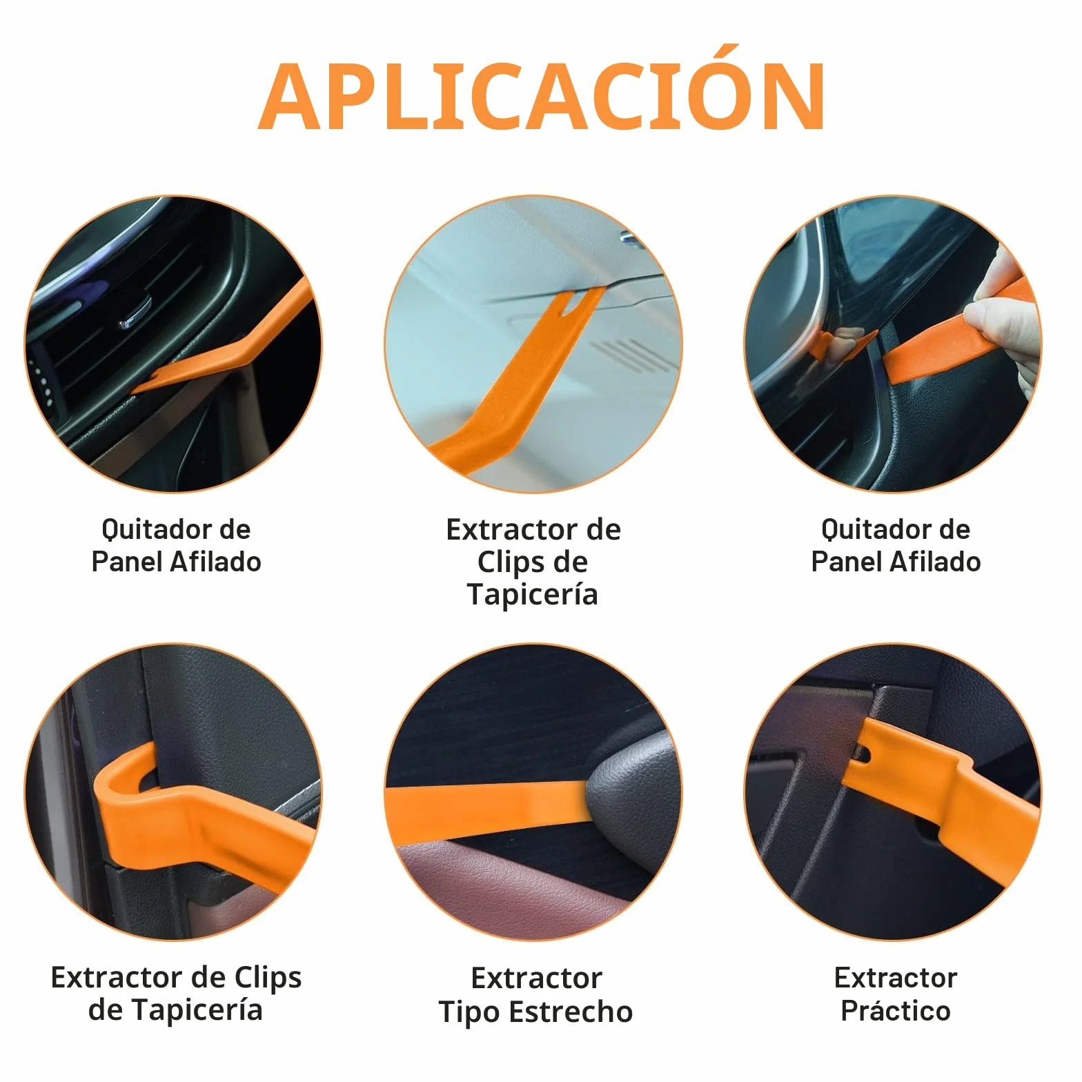 flintronic Kit de Herramientas Desmontaje Coche, 4PCS Herramienta de Desmontar, Desmontadores de Plastico del Panel Frontal del Coche, para Desmontar Audio Vehículo Radio Interior Recubrimiento.