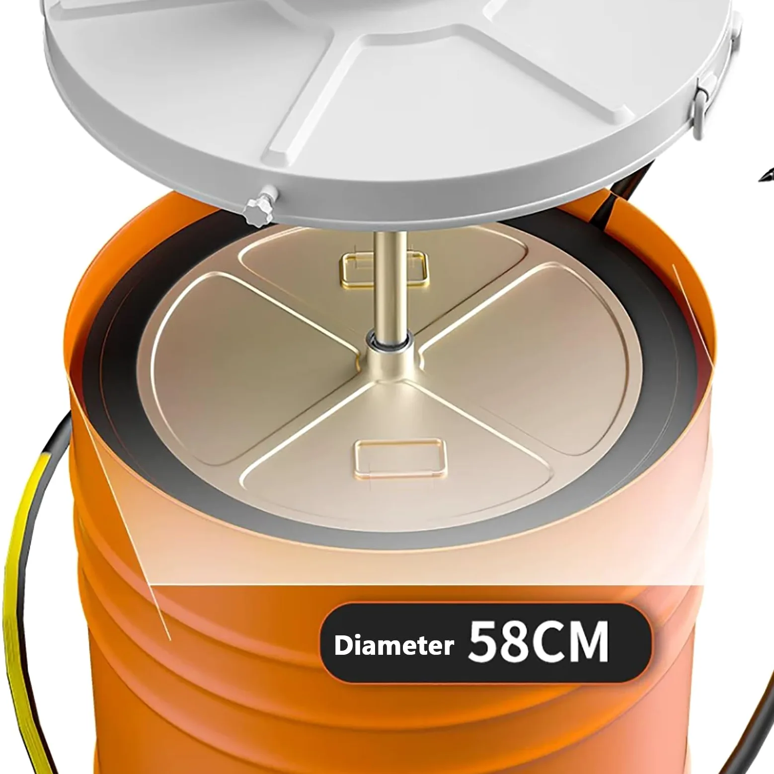 Bomba Lubricadora de Grasa Neumática de Alta Presión para Bidones | Portátil e Industrial, Relación de Presión 80:1, para Mantenimiento de Maquinaria Industrial