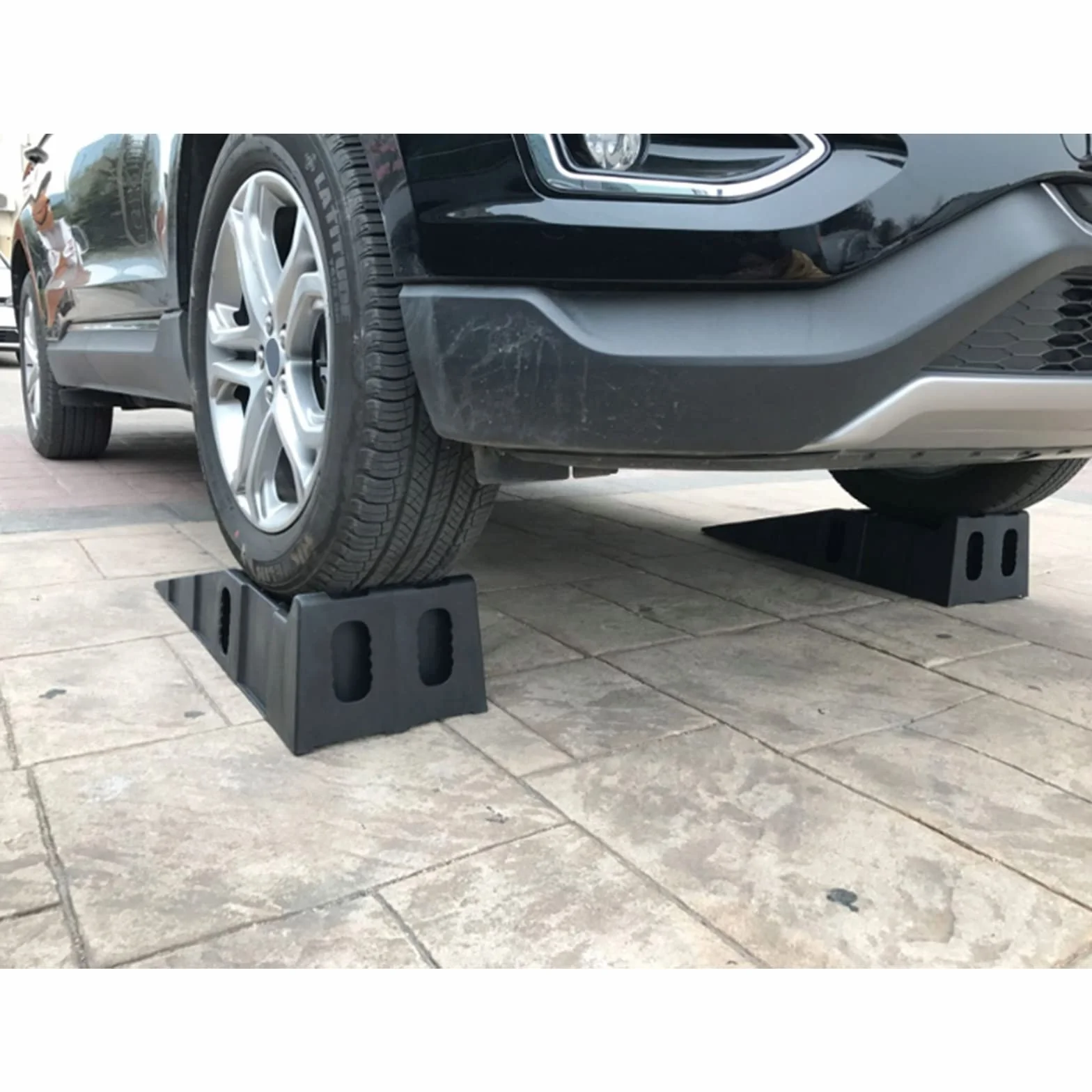 Juego de 2 rampas de plástico, 920 mm, capacidad de carga 7,2T, 320 mm de ancho, rampa de carga para coches y caravanas