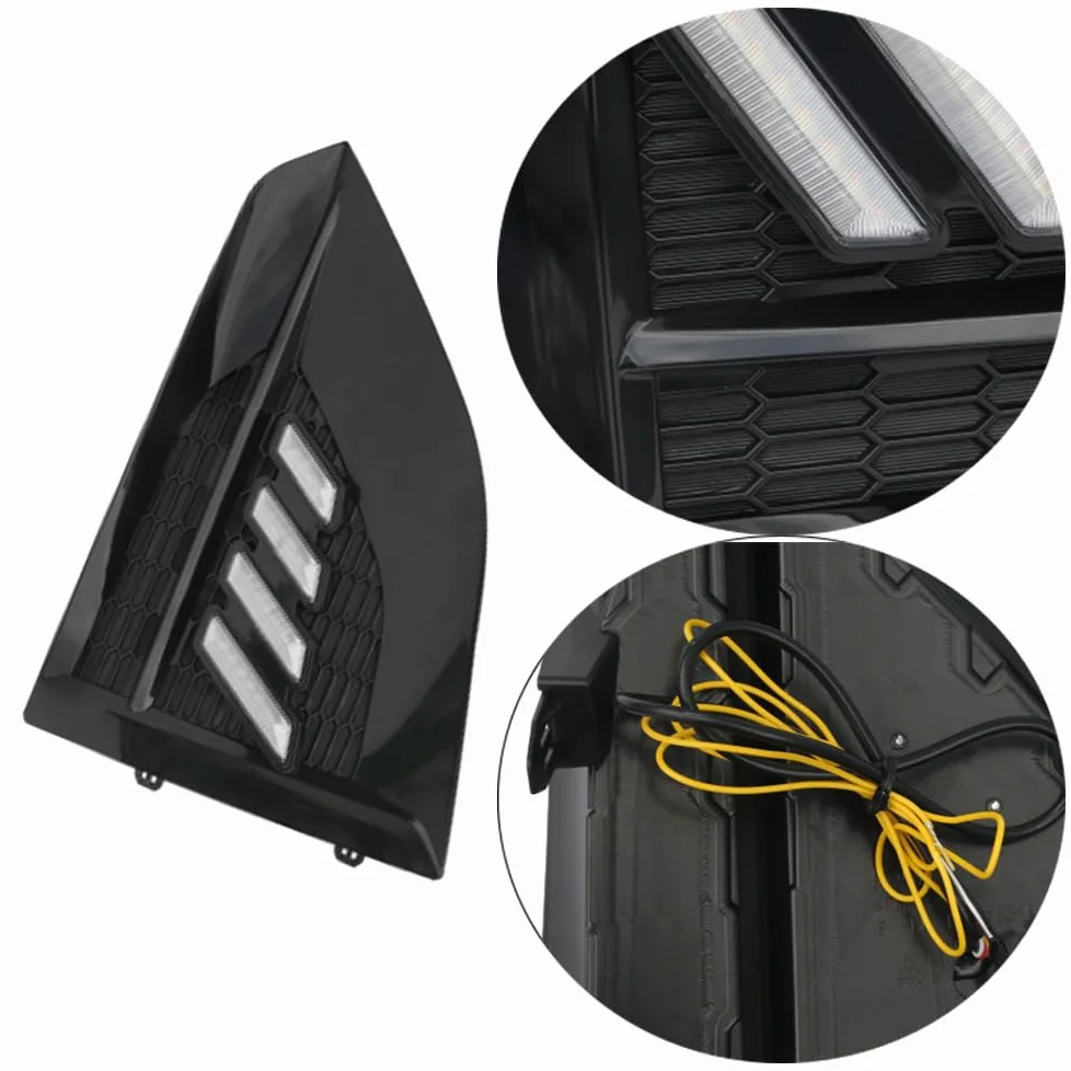 Riloer Luces diurnas LED DRL, luces antiniebla, intermitentes, lámpara tricolor delantera izquierda y derecha, compatible con Nissan Altima 2023-2025