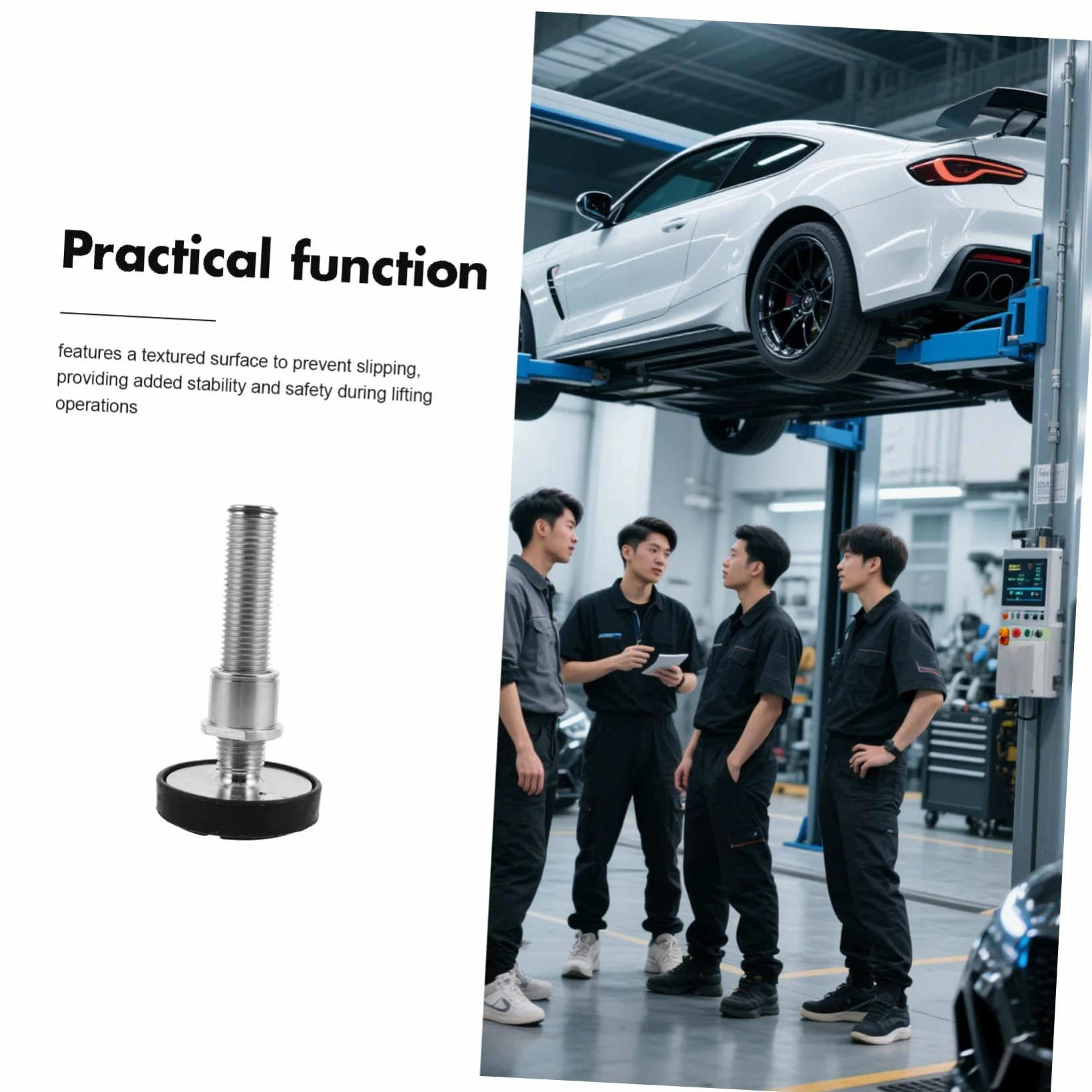 Accesorios para Elevador Bandeja Protectora Extendida de Goma para Elevadores de Automóviles Superficie Antideslizante de Metal y Goma Resistente para Uso Industrial y Comercial