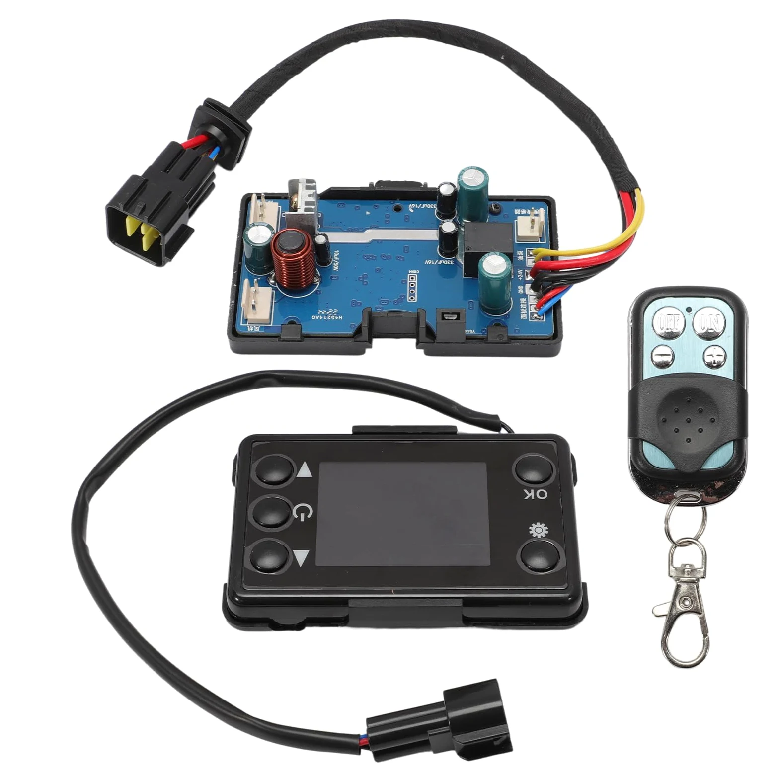 Interruptor de calefacción LCD con Mando a Distancia, 12 V/24 V, 3 KW/5 kW, regulador de calefacción de Aire diésel