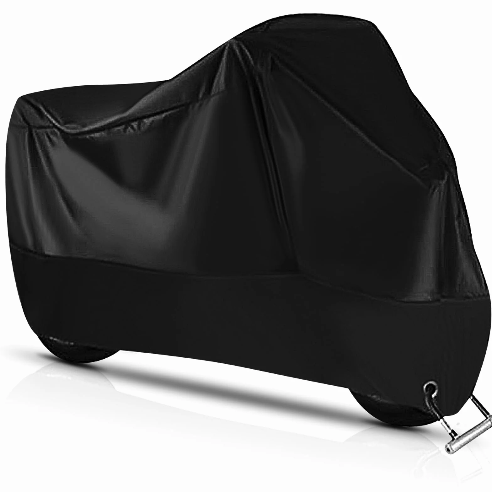 Mesybveo Funda para Moto, 190T Poliester Funda Moto Exterior Impermeable, Cubre Moto con Agujeros de Bloqueo, Toldo Cubierta Motocicleta Lluvia Antipolvo, Protección UV e Impermeable(245x105x125cm)
