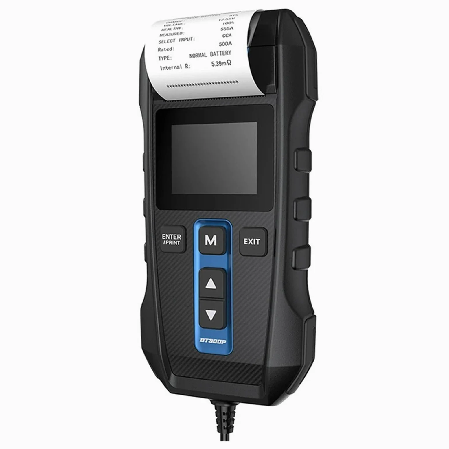 Comprobador de baterías Plomo-ácido for vehículos BT300P 12 V con protección contra polaridad inversa y Impresora integrada