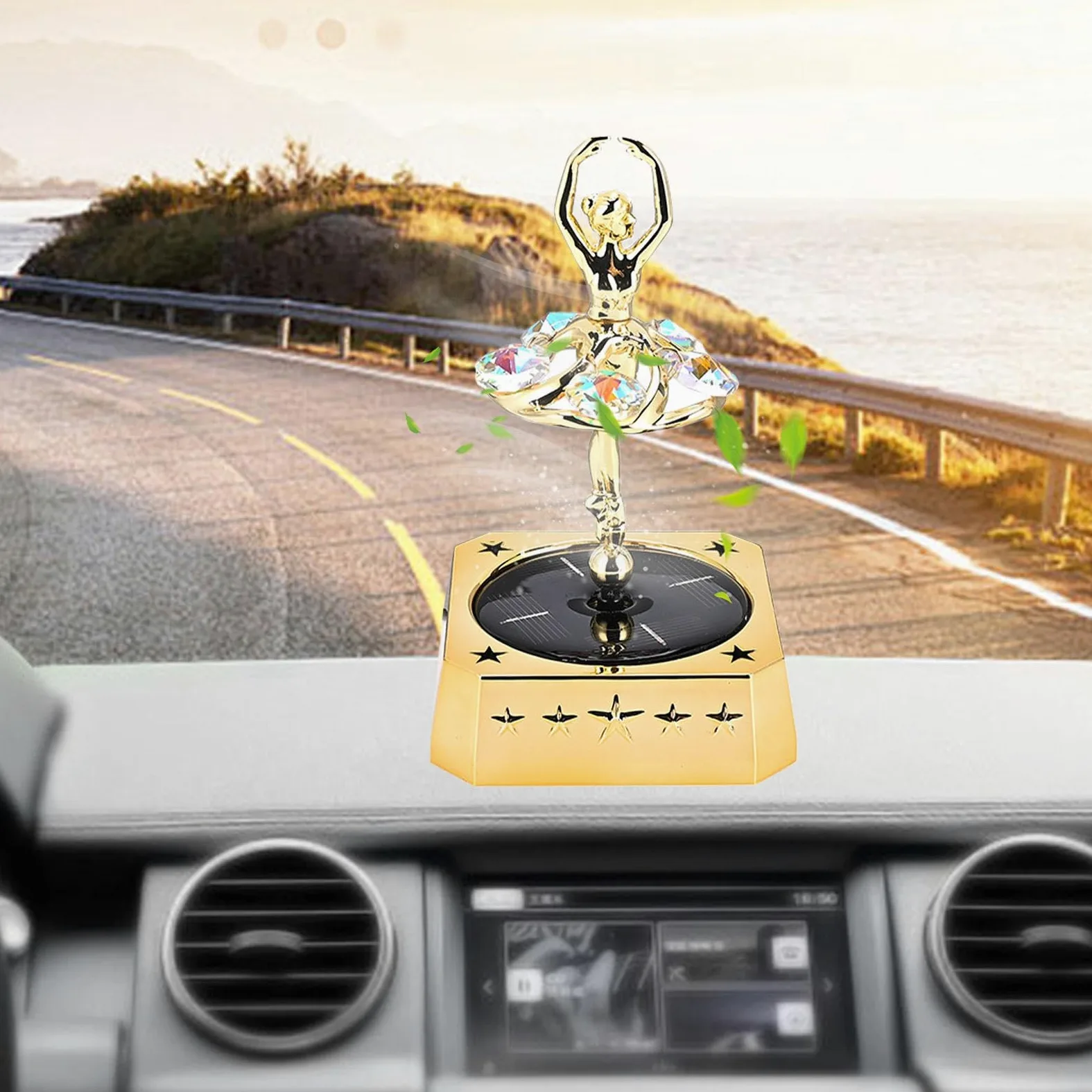 Ambientador de aire del automóvil solar, ambientadores automotrices de aire | Difusor de , terapia de de larga duración para camiones, SUV y otros vehículos