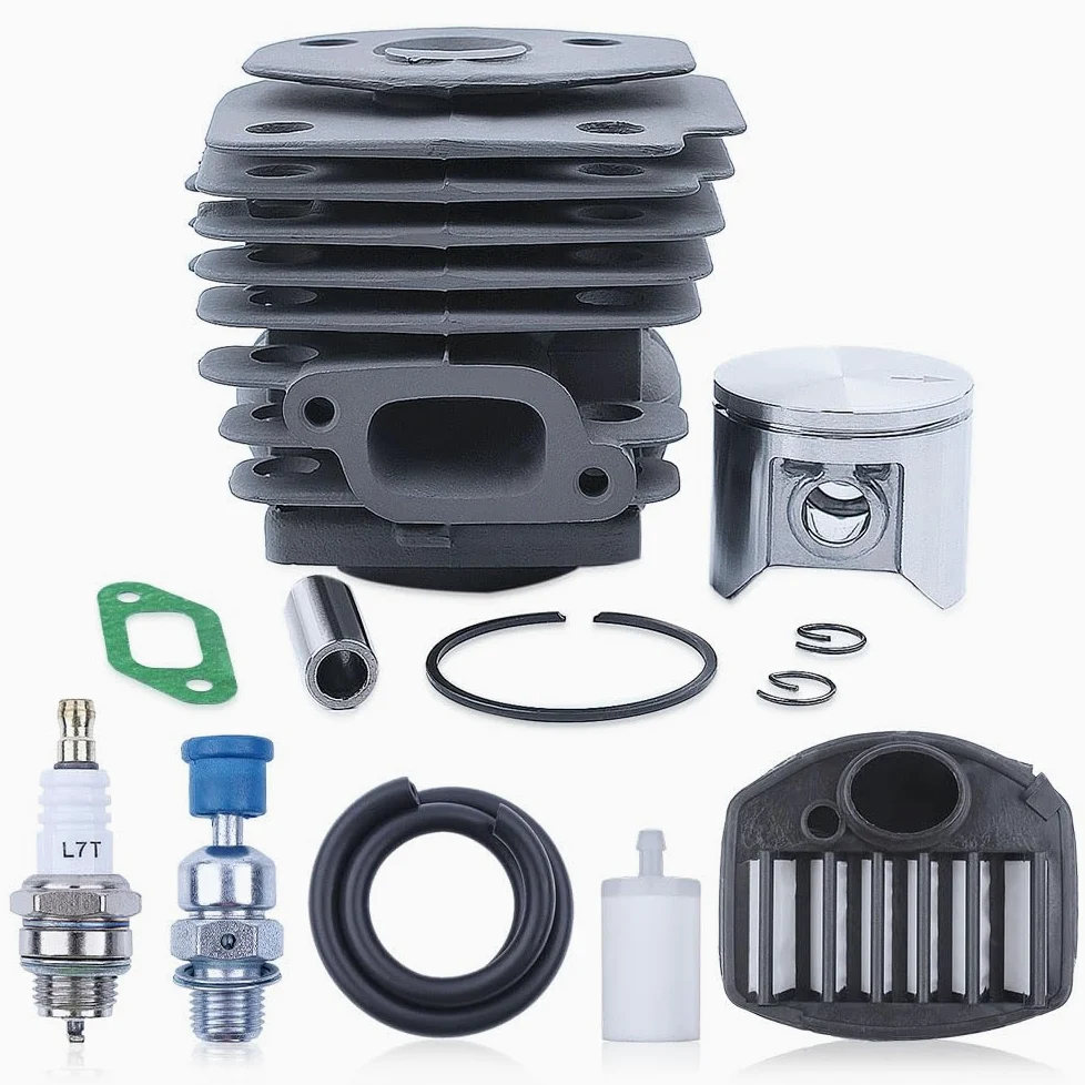 Kit de línea de Gas de Filtro de Combustible de Aire de pistón de Cilindro for Motosierra Jonsed CS 2159 CS 2156 CS2159 CS2156 EPA 47mm Puerto de Gran Cilindro Niksl