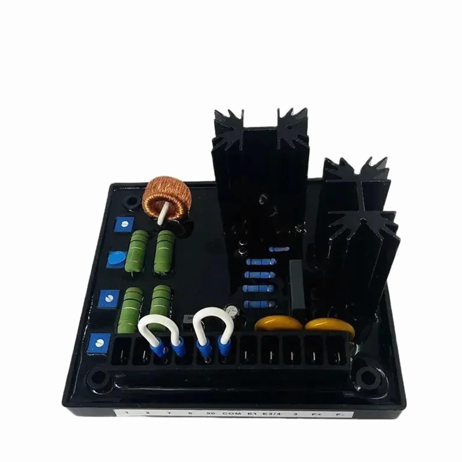 Kit alternateur voiture Compatible con Motoblocks Bas Diesel AVC63-7 AVC63-4 AVR controlador regulador de voltaje analógico para coche generador sin escobillas(AVC63-4)