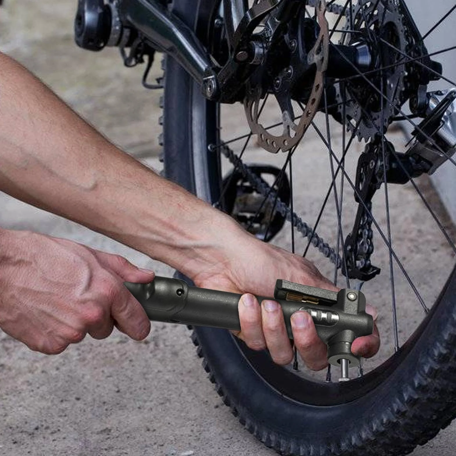 Compresor de aire portátil, inflador de bomba de aire para bicicletas - Compresor de aire ergonómico,Inflador de neumáticos Bombas de piso compactas de larga duración Inflado eficiente para automóvile