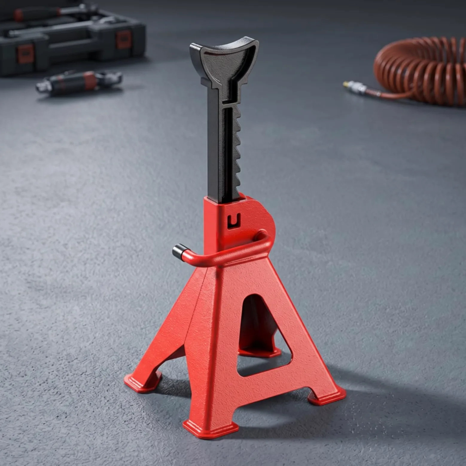 Caballete Seguro Soporte Metálico para Garaje, Soporte De Seguridad De 3 Toneladas, Modelo Extra Grueso De 3M 3.1KG Neto Por Unidad