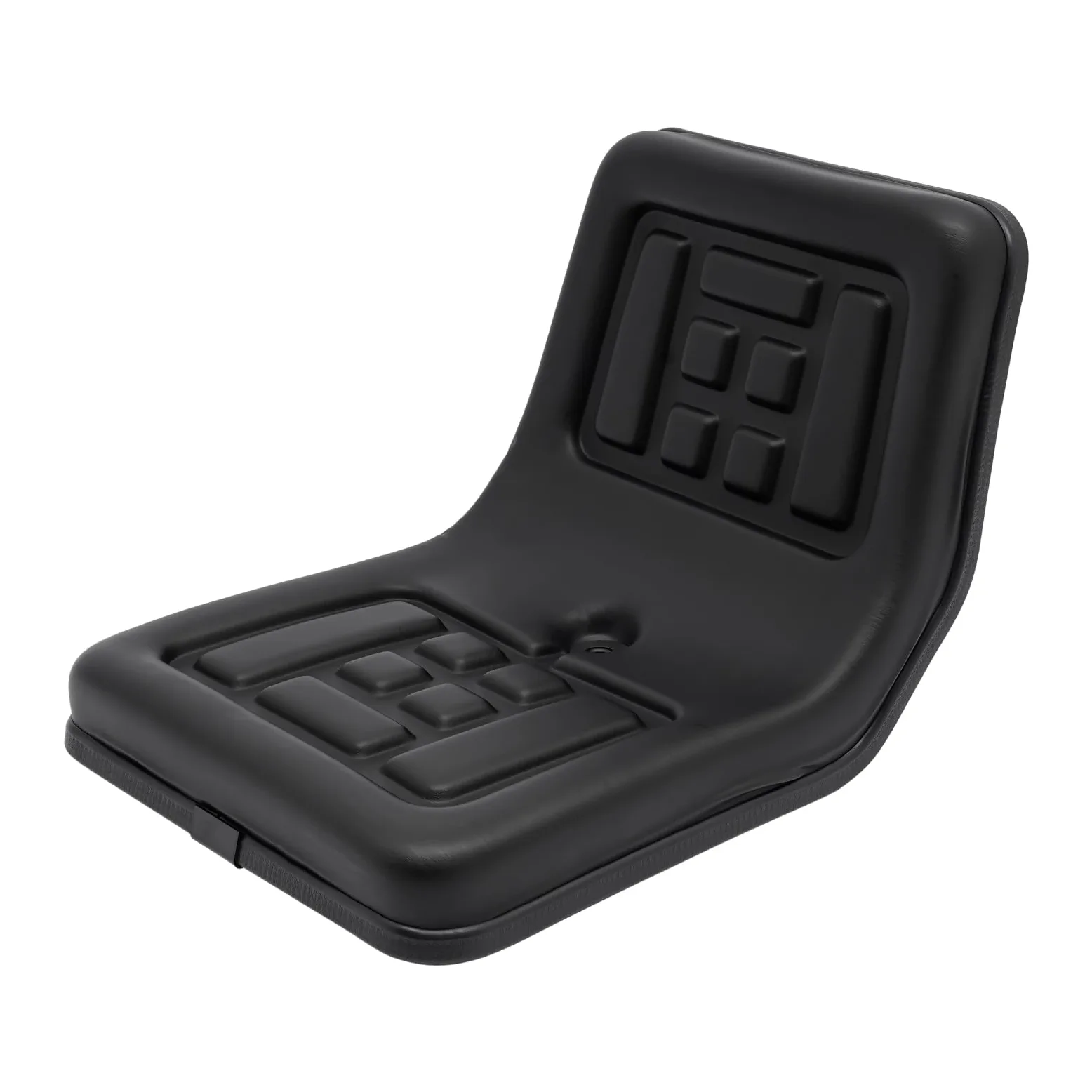 Asiento universal para tractor con rieles ajustables, asiento de carretilla elevadora para tractor cortacésped y excavadora, asiento de PVC impermeable, capacidad de carga de 100 kg (44,5 x 35,5 x
