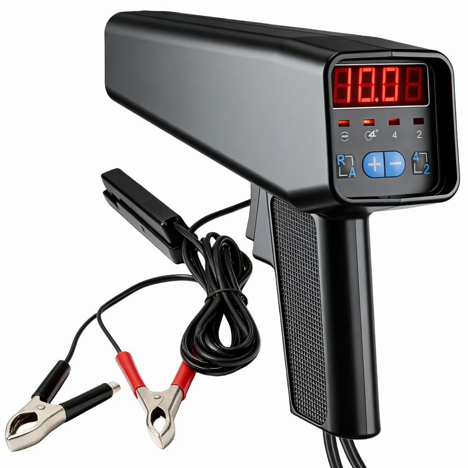 Pistola de luz de encendido con clip de sensor deslizante, lámpara estroboscópica 6V/12V, indicador LED digital para motores de gasolina 2 y 4 tiempos