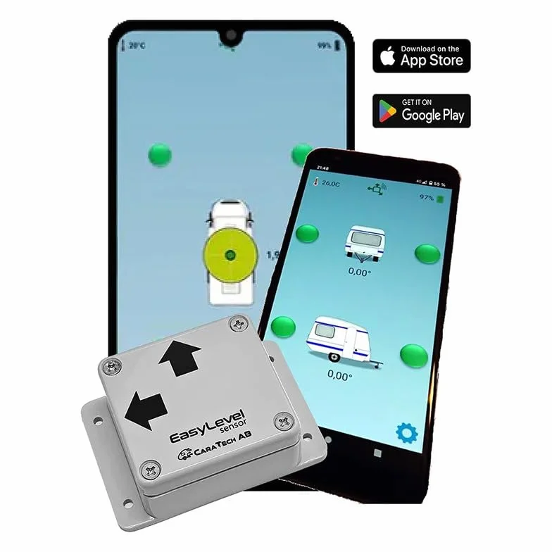 CaraTech EasyLevel Nivel digital con aplicación para autocaravana remolque